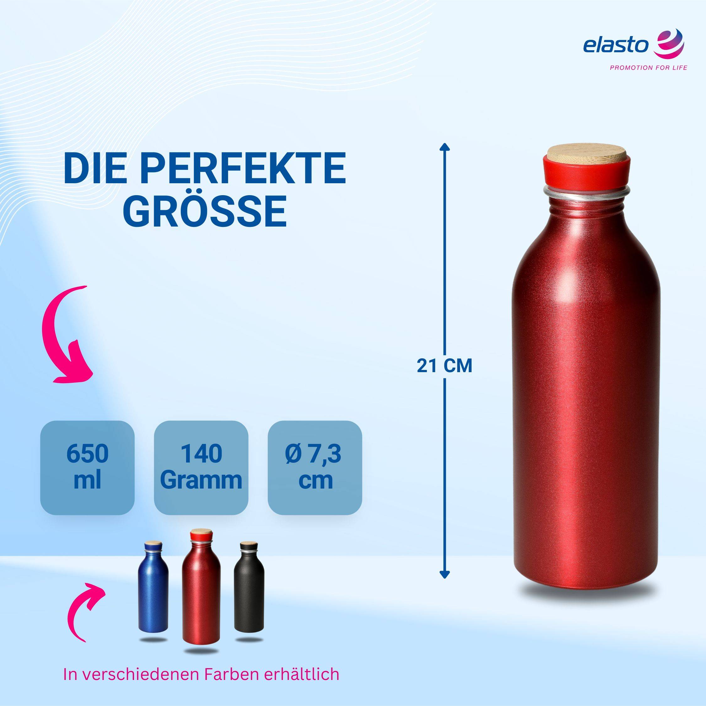 Trinkflasche Kohlensäure geeignet 650 ml auslaufsichere