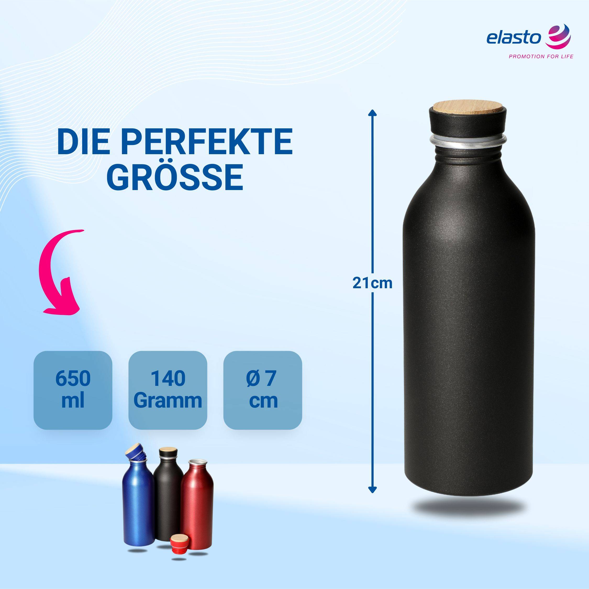 Trinkflasche Kohlensäure geeignet 650 ml auslaufsichere