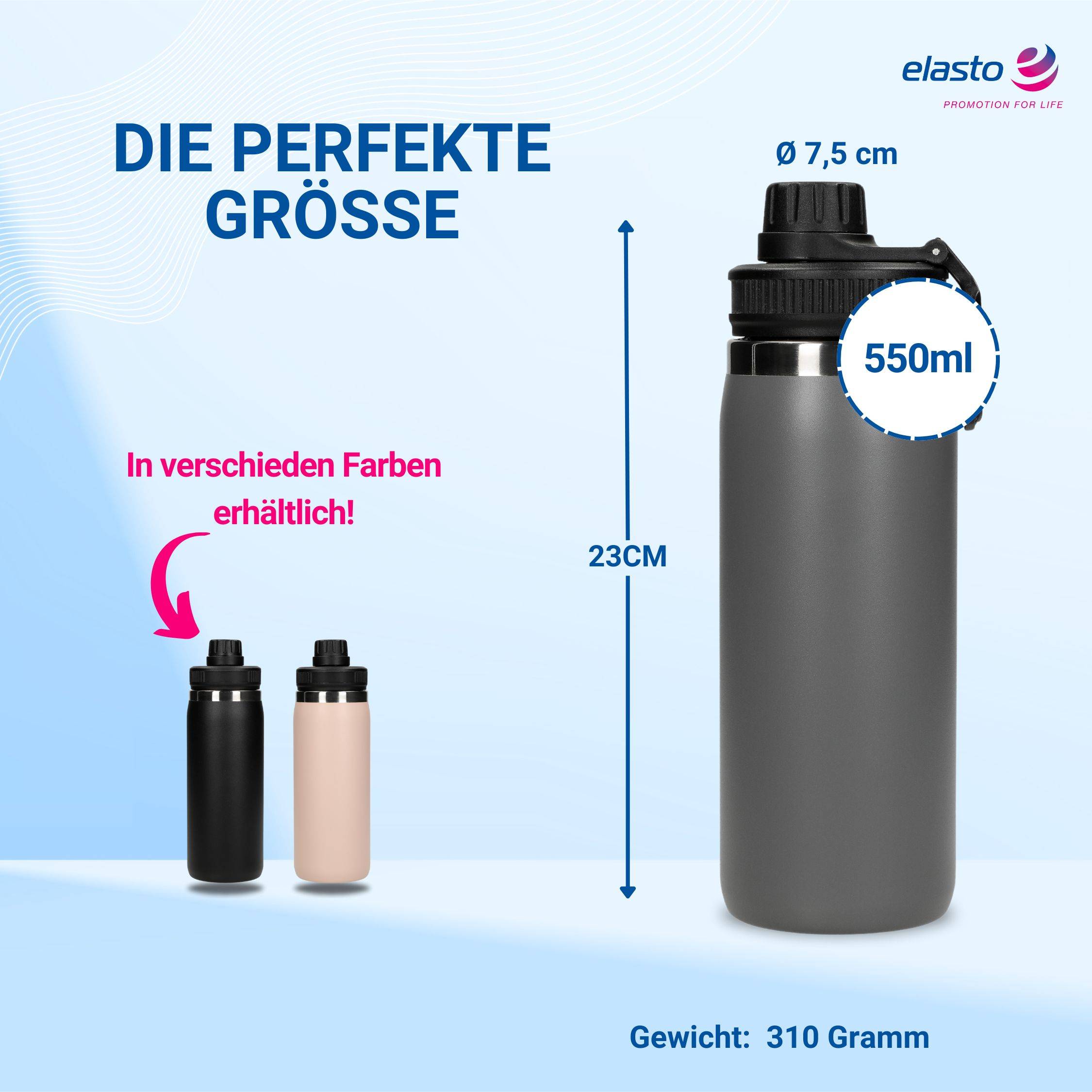 Edelstahl Thermoflasche für Kinder & Erwachsene mit Henkel
