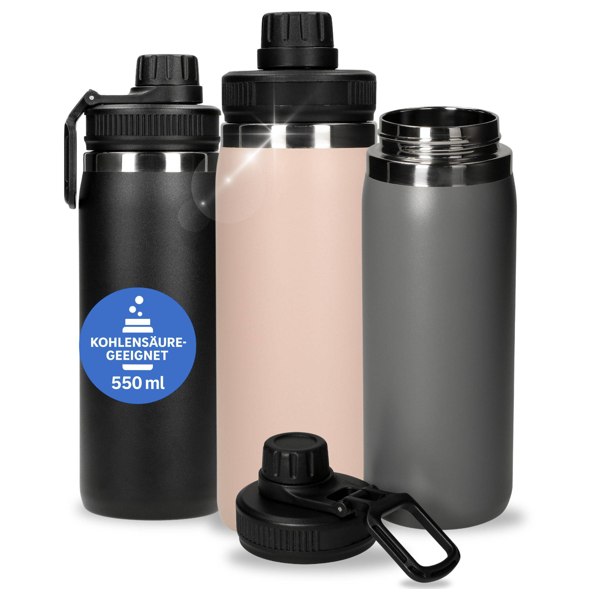 Edelstahl Thermoflasche für Kinder & Erwachsene mit Henkel