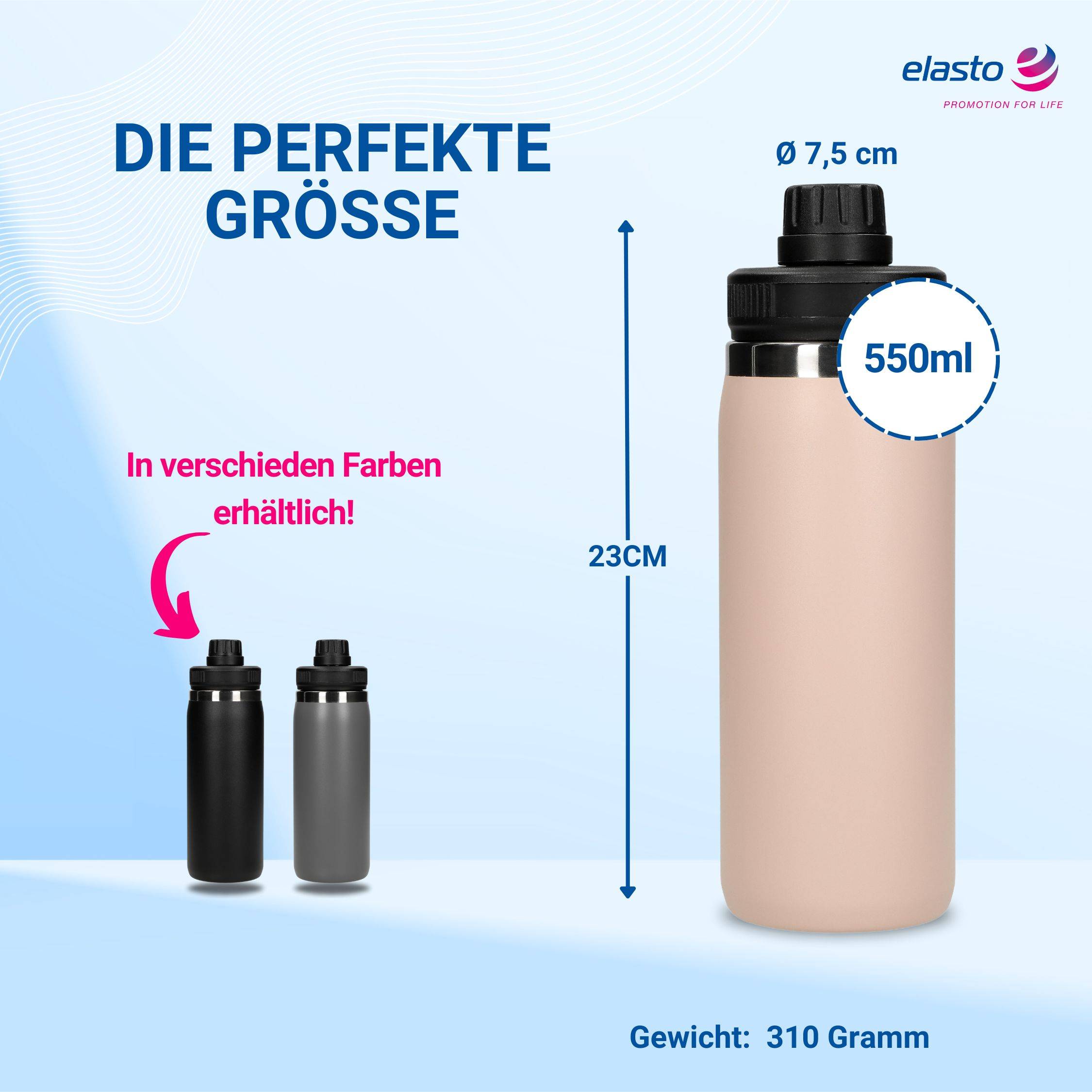 Edelstahl Thermoflasche für Kinder & Erwachsene mit Henkel