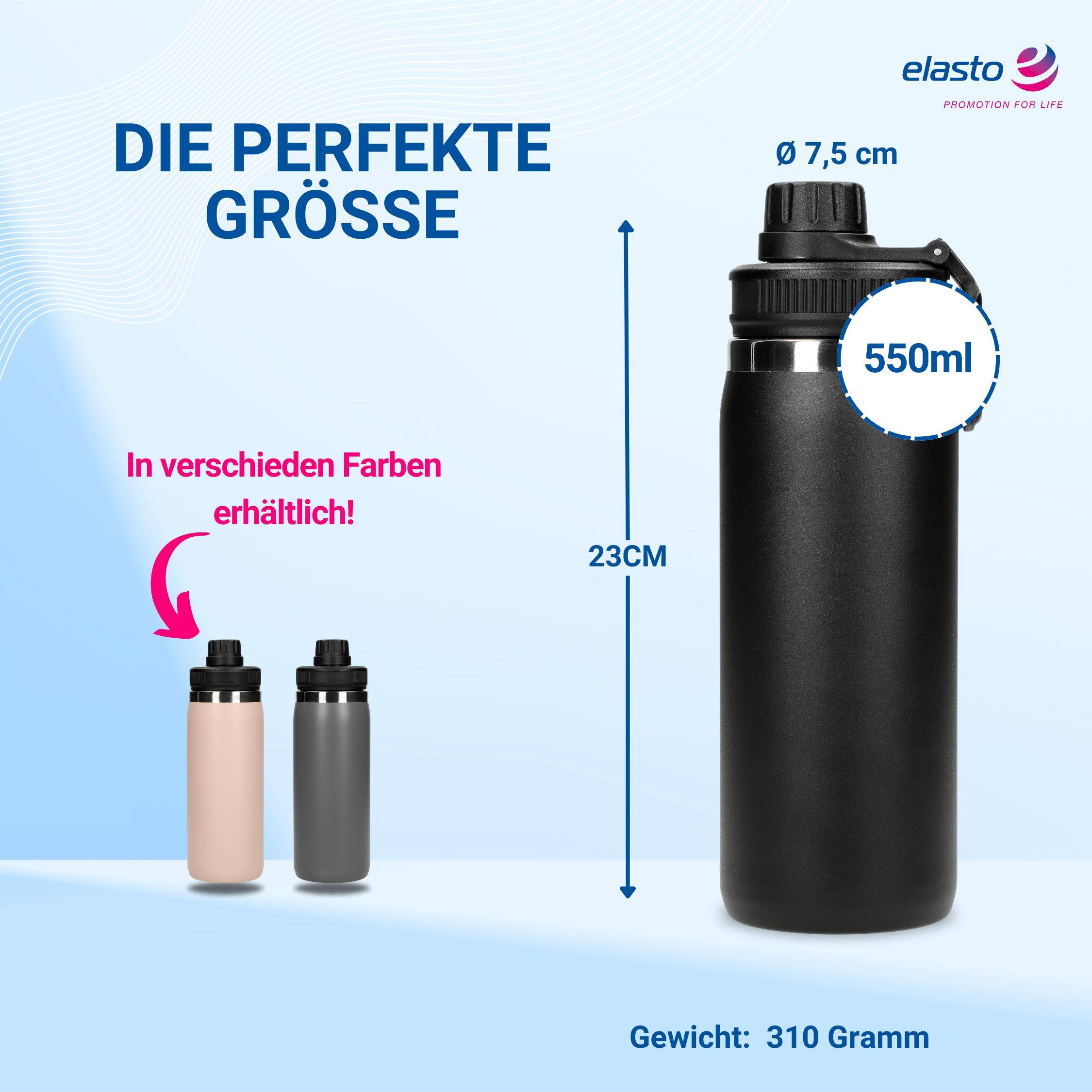 Edelstahl Thermoflasche für Kinder & Erwachsene mit Henkel