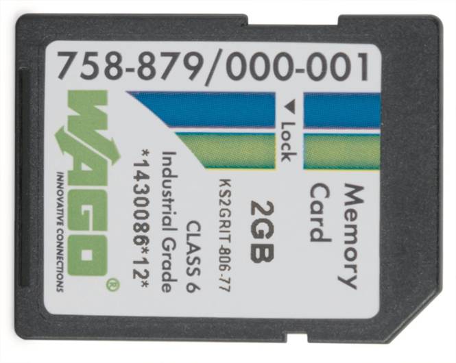 WAGO 758-879/000-001 Speicherkarte SD,SLC-NAND,2 GByte Industriematerial Automatisier.Technik