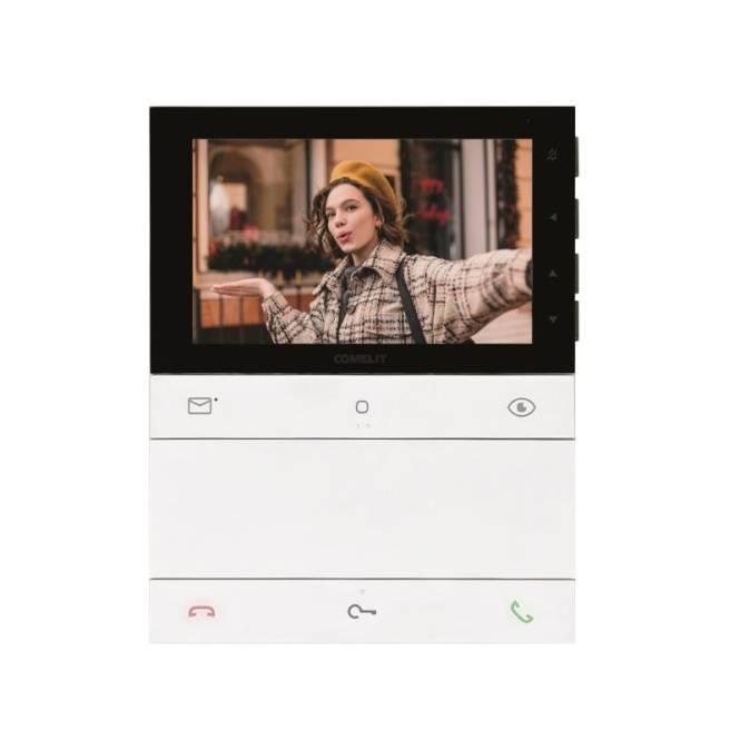 Comelit LS8731 Innenstation Video Logos HF weiss SB2 Install.Baumaterial Hauskomm/Batt/Sicher