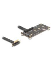 Delock Adapter PCIe 3.0 x1 Stecker 90° gewinkelt zu M.2 Key M Buchse mit Kabel 10
