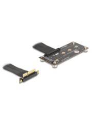 Delock Adapter PCIe 3.0 x4 Stecker 90° gewinkelt zu M.2 Key M Buchse mit Kabel 10
