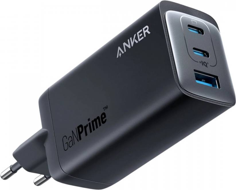 Anker Innovations 737 GaN III 3-Port 120W Charger 2*C(100W)+1*A(22.5W) Black EU