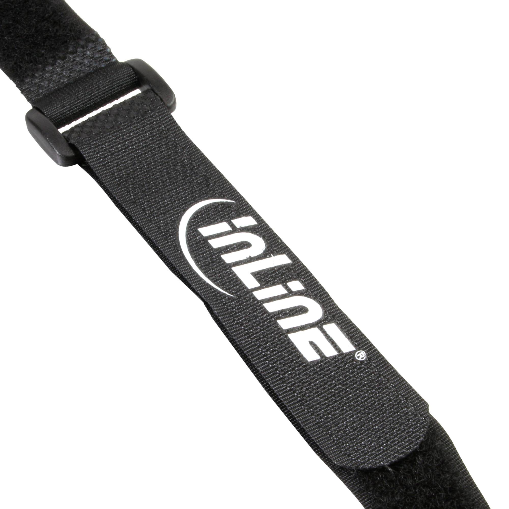 INLINE - Klettschlaufen Set - 5 Stk. 20x300m + 5 Stk. 20x500mm - schwarz