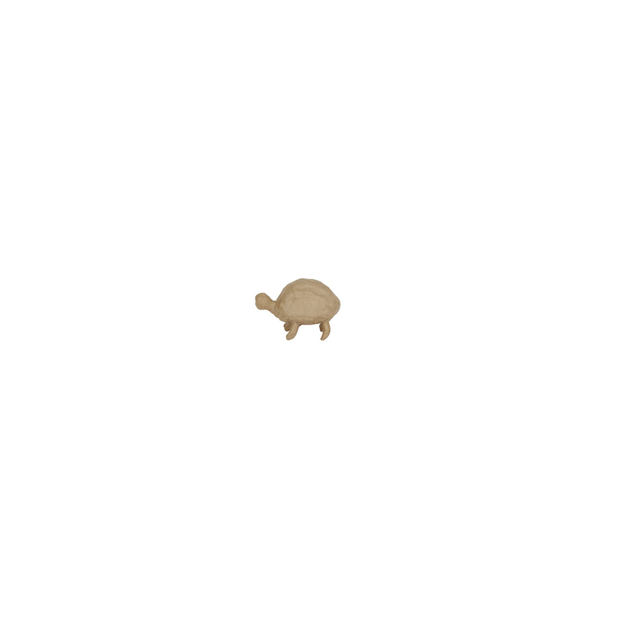 Décopatch Kleines Pappmaché, braun, Schildkröte 13,5cm - Kartonbraun SA122O