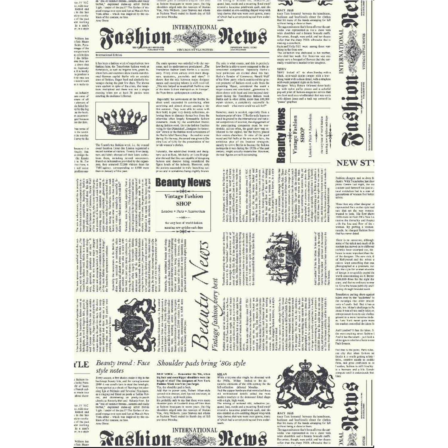 Décopatch Pkg 20 Bl Décopatch-Papier 30x40cm, Motiv Nr. 770 Weiß/schwarz FDA770O