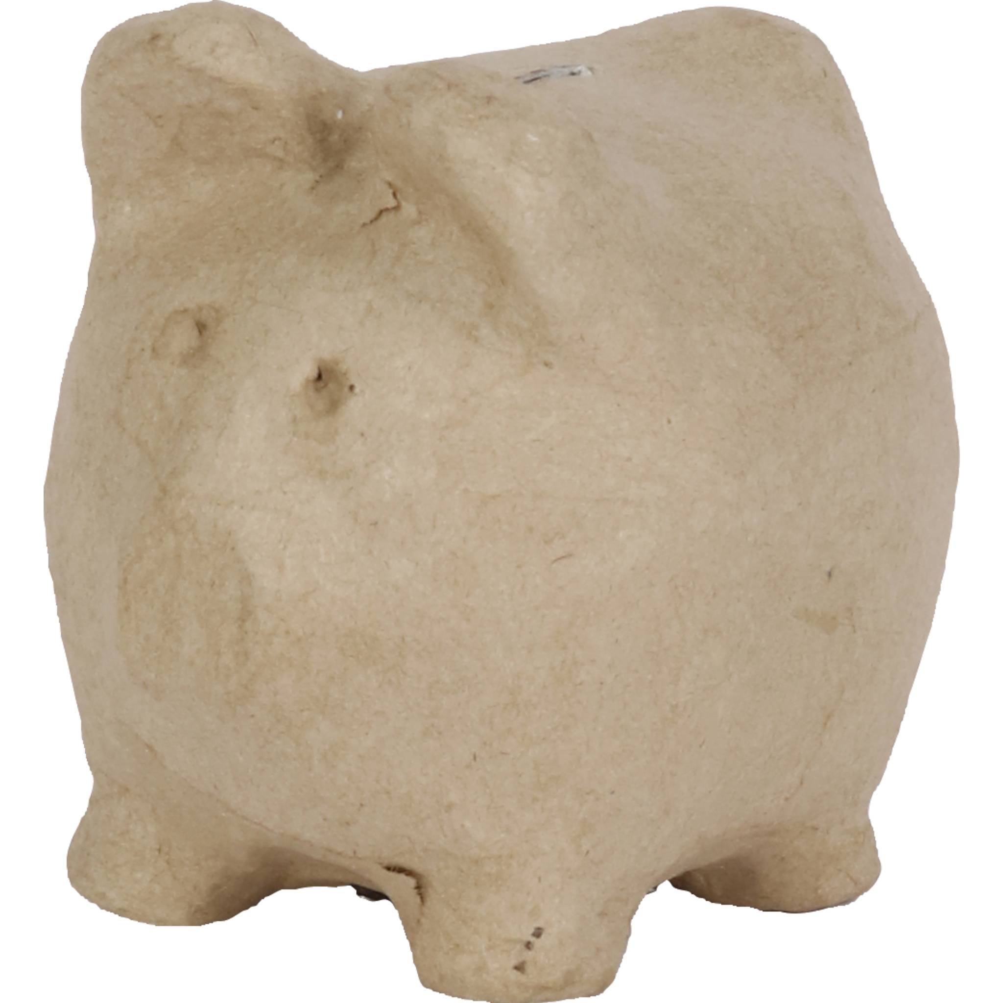Décopatch Braunes Pappmaché, Spardose Schwein - Kartonbraun AC764C