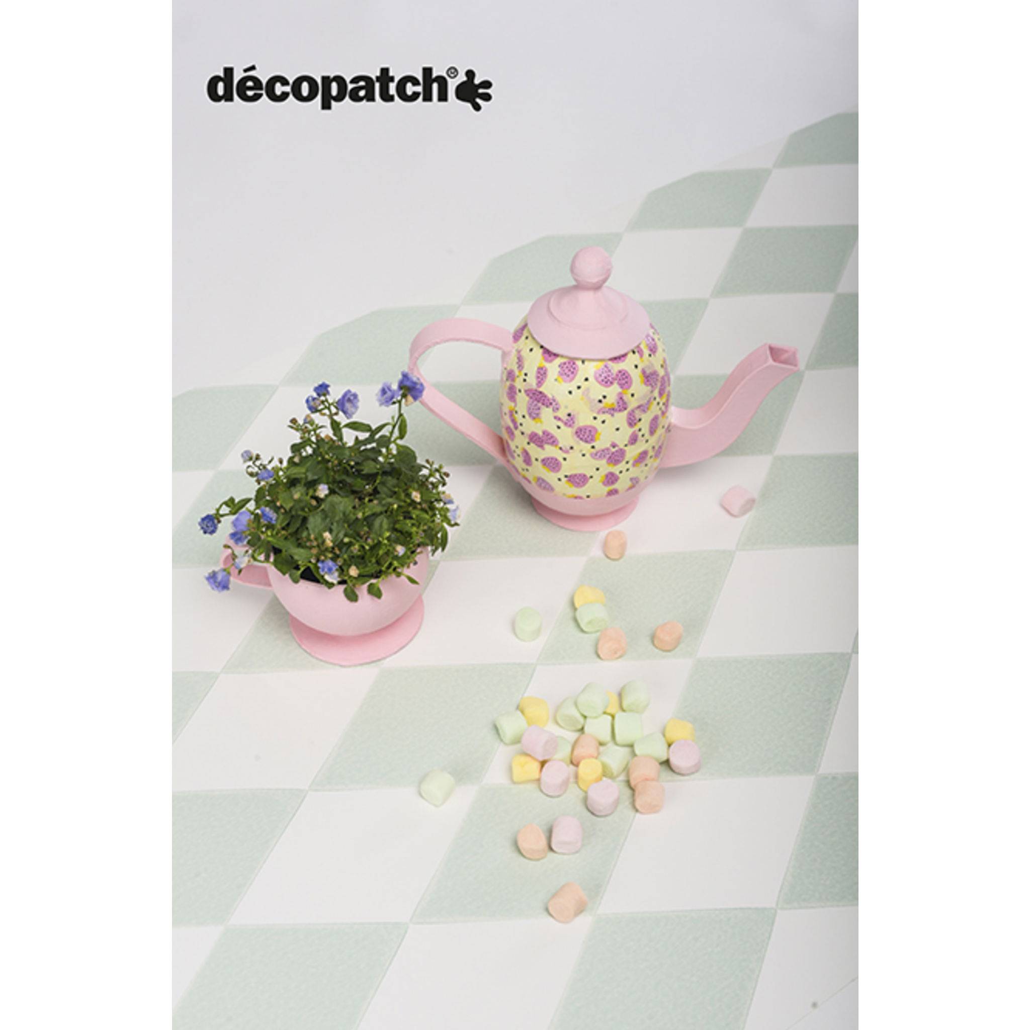 Décopatch Braunes Pappmaché, Teekanne 16,5 cm - Kartonbraun AC796C