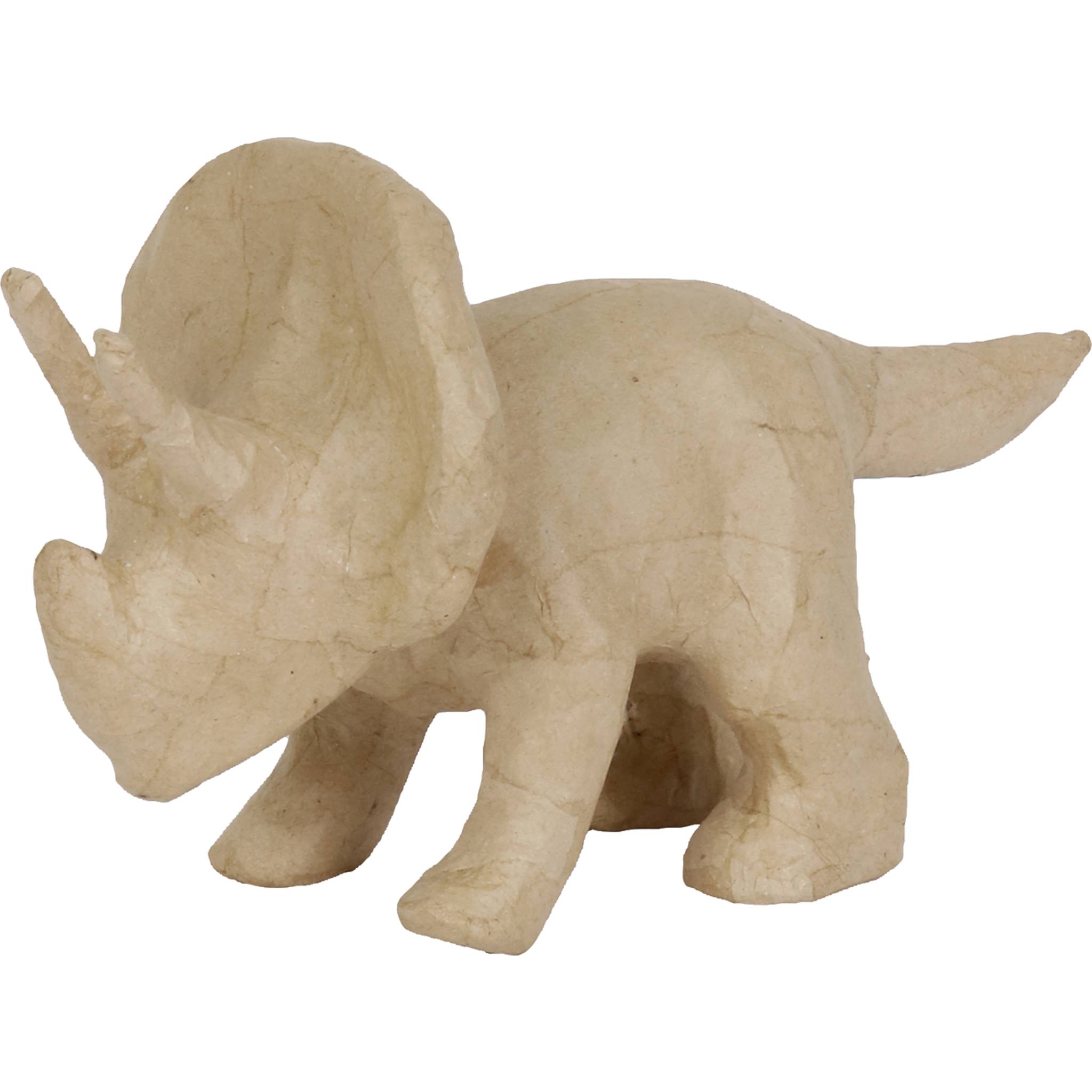 Décopatch Kleines Pappmaché, braun, Triceratops 15,5cm - Kartonbraun SA181O