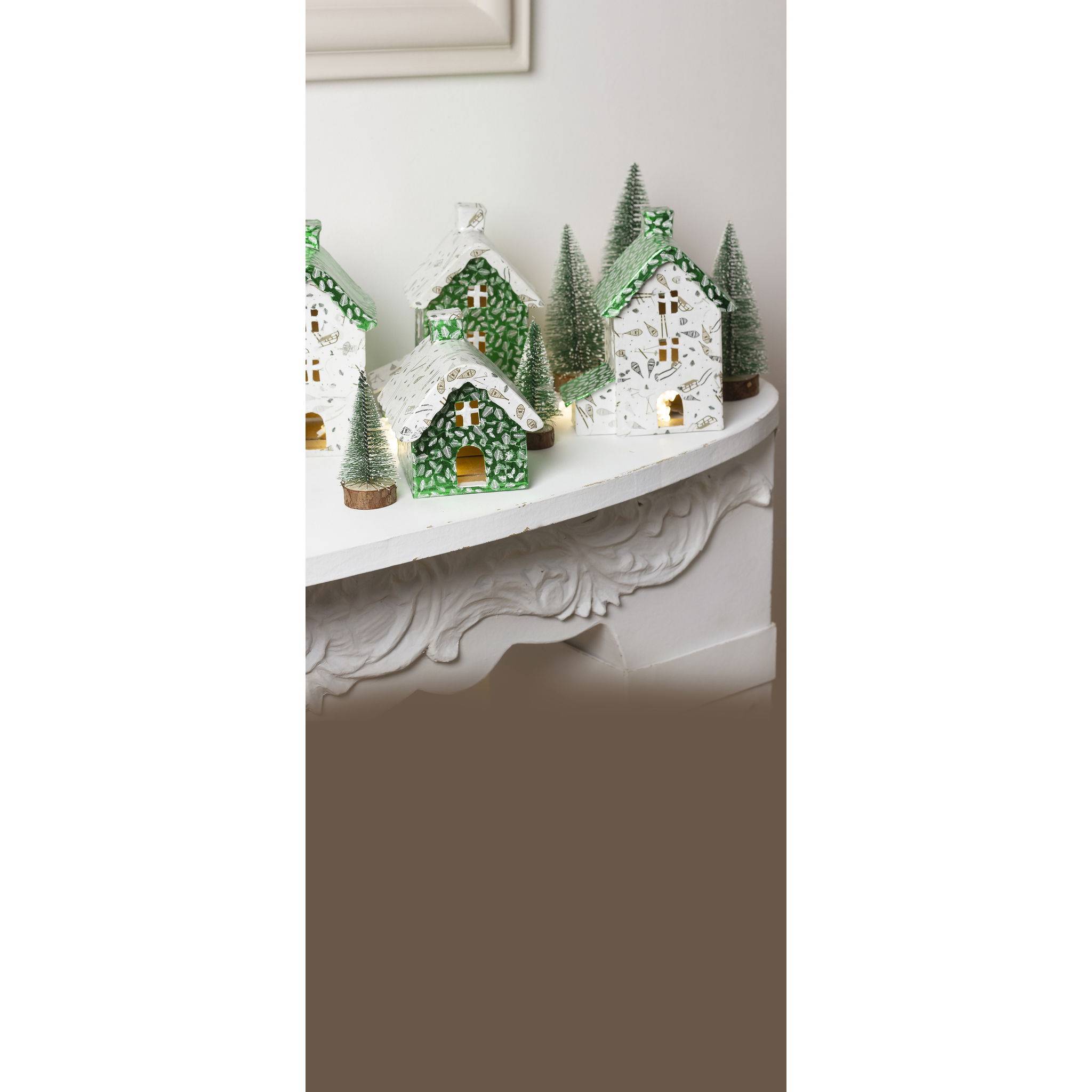 Décopatch Kleines Pappmaché, braun, Haus 11cm - Kartonbraun SA230C