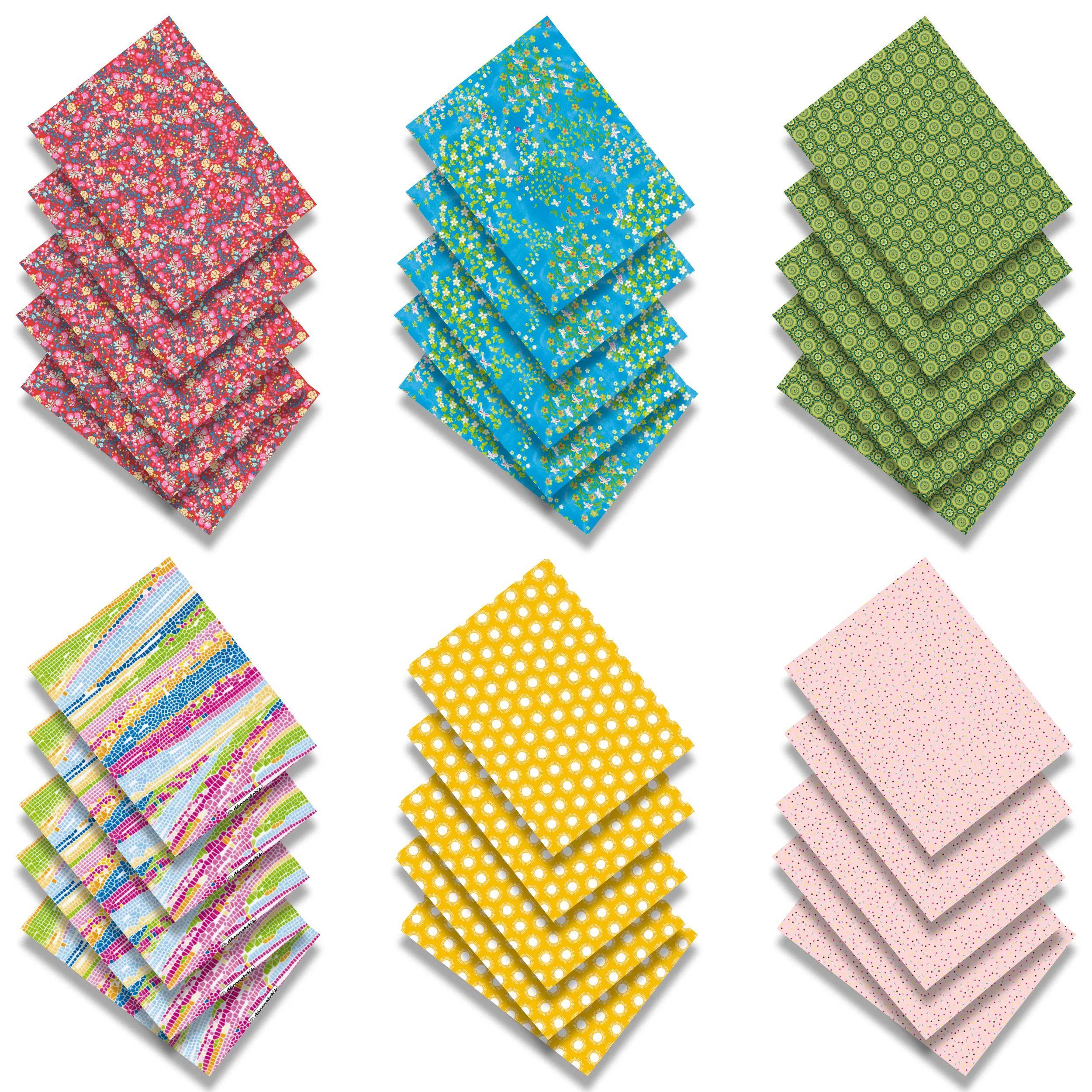 Décopatch Pack. 30 Blatt -Papier 30x40cm 6 Designs Sortierung Deko - PS30B20C