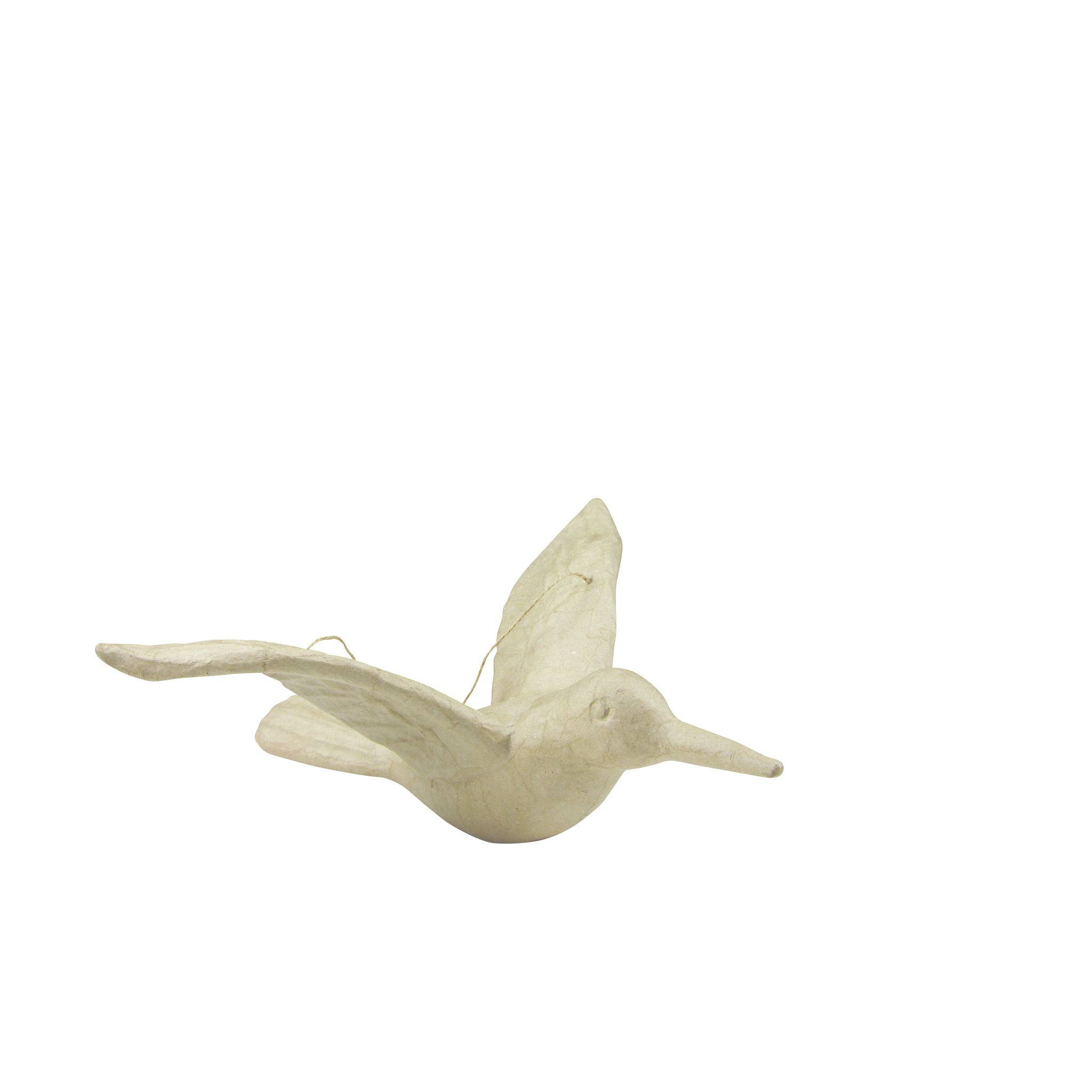 Décopatch Pappmaché, braun, Kolibri zum Aufhängen 9,5cm Kartonbraun SA154O