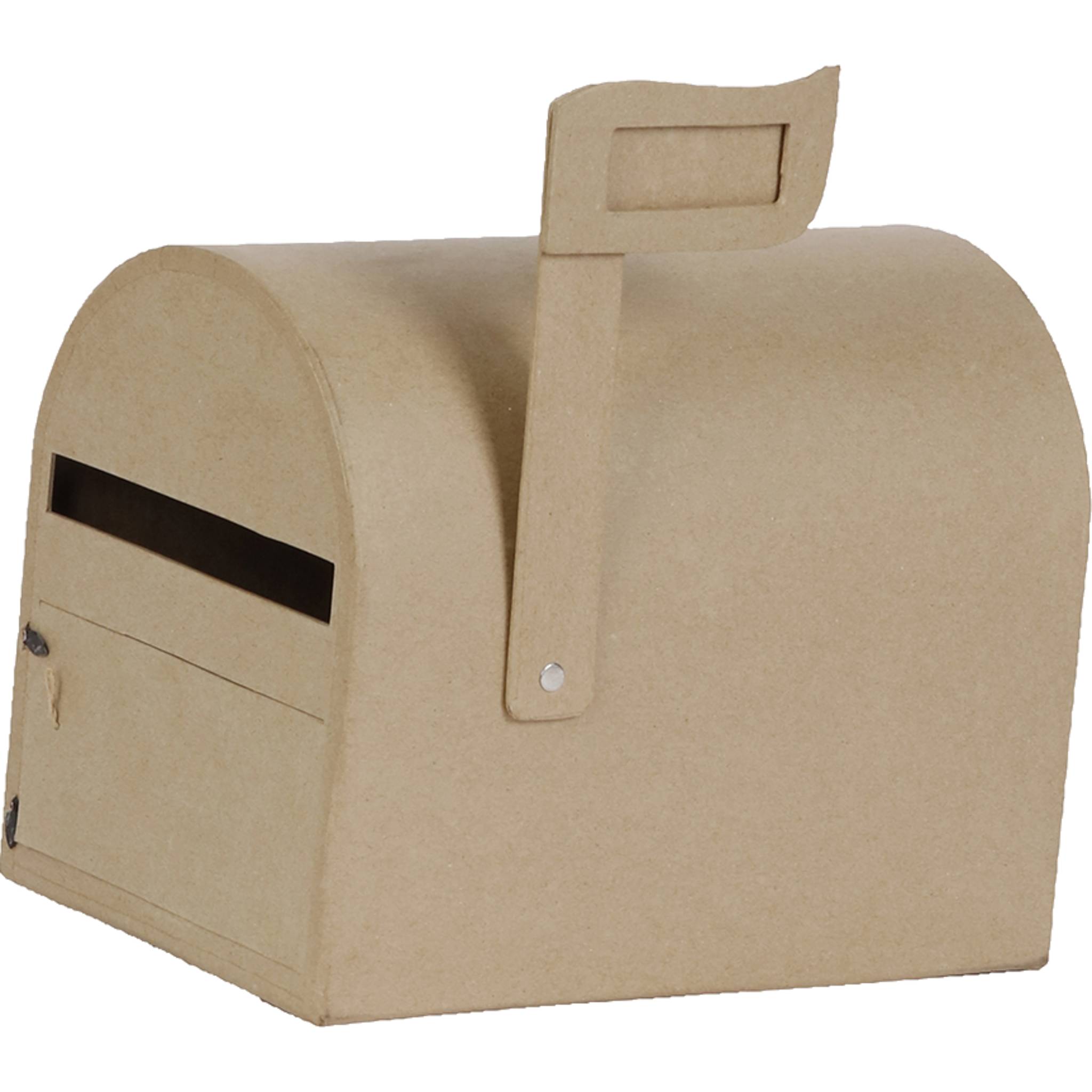 Décopatch Braunes Pappmaché, Briefkasten 23cm - Kartonbraun EV001O