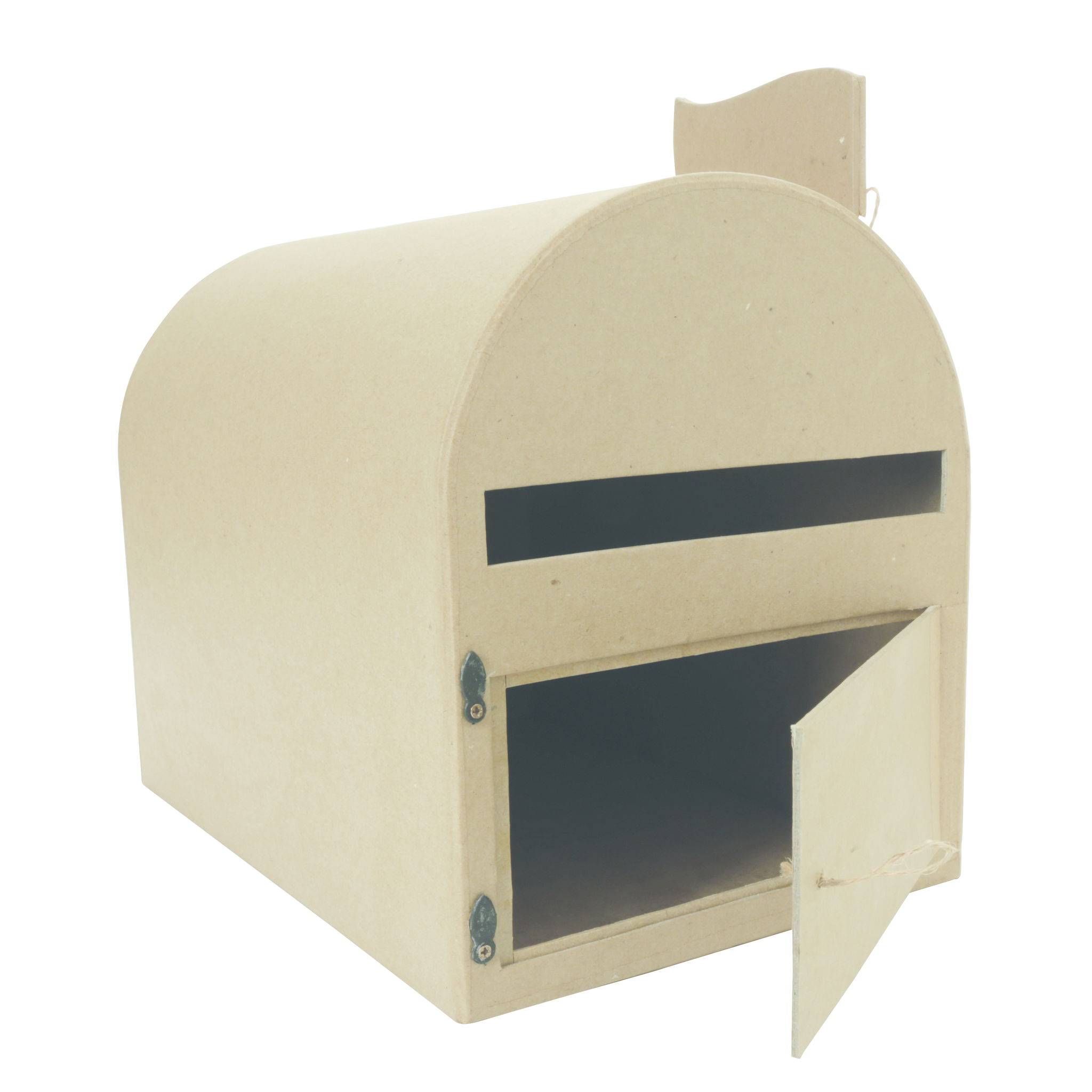 Décopatch Braunes Pappmaché, Briefkasten 23cm - Kartonbraun EV001O