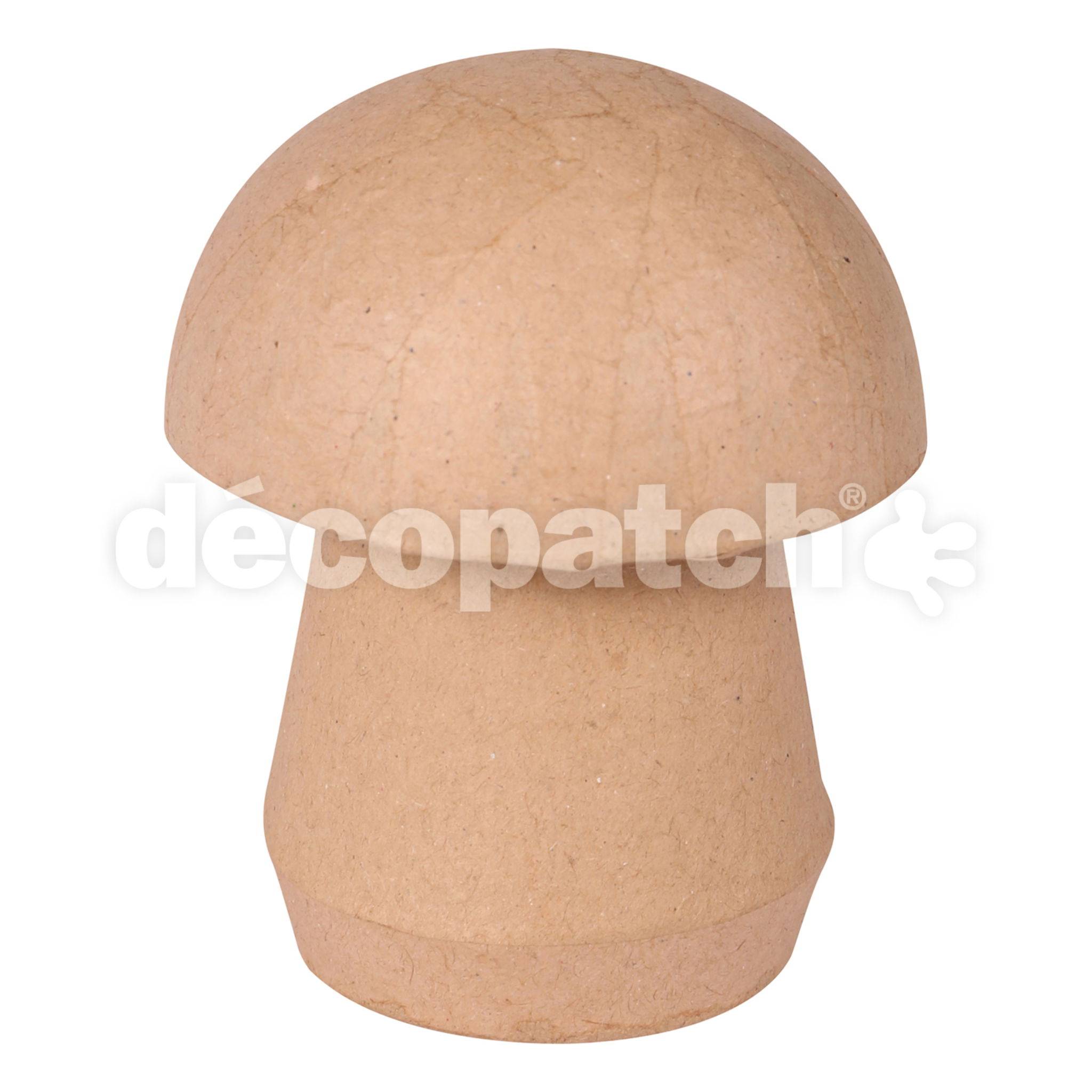 Décopatch Braunes Pappmaché, Pilzschachtel 7,5x9,5cm - Kartonbraun BT065C