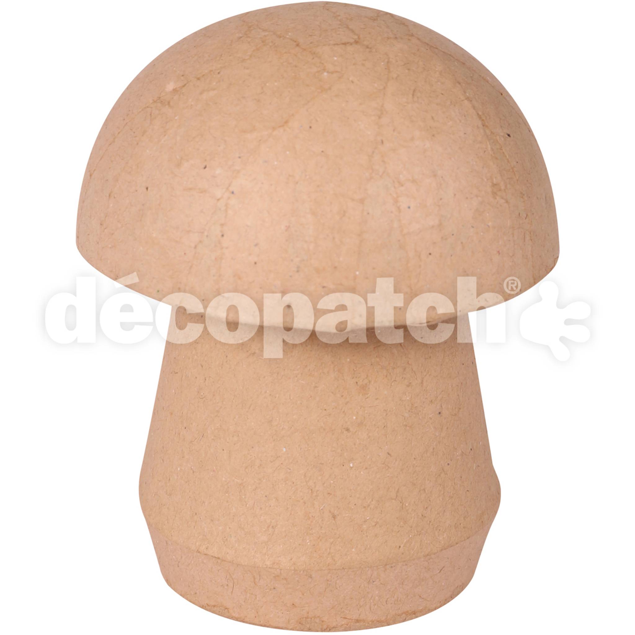 Décopatch Braunes Pappmaché, Pilzschachtel 7,5x9,5cm - Kartonbraun BT065C