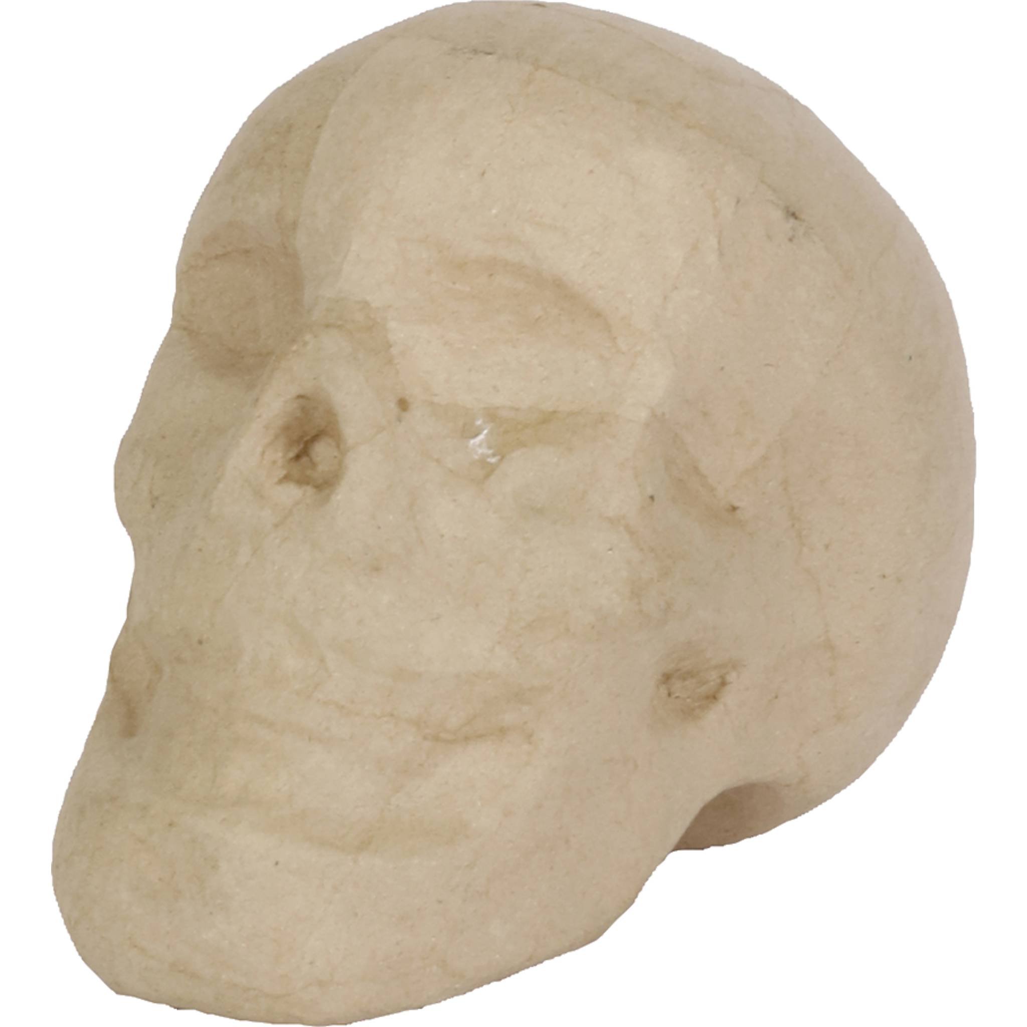 Décopatch Kleines Pappmaché, braun, Totenkopf 12cm - Kartonbraun SA184C
