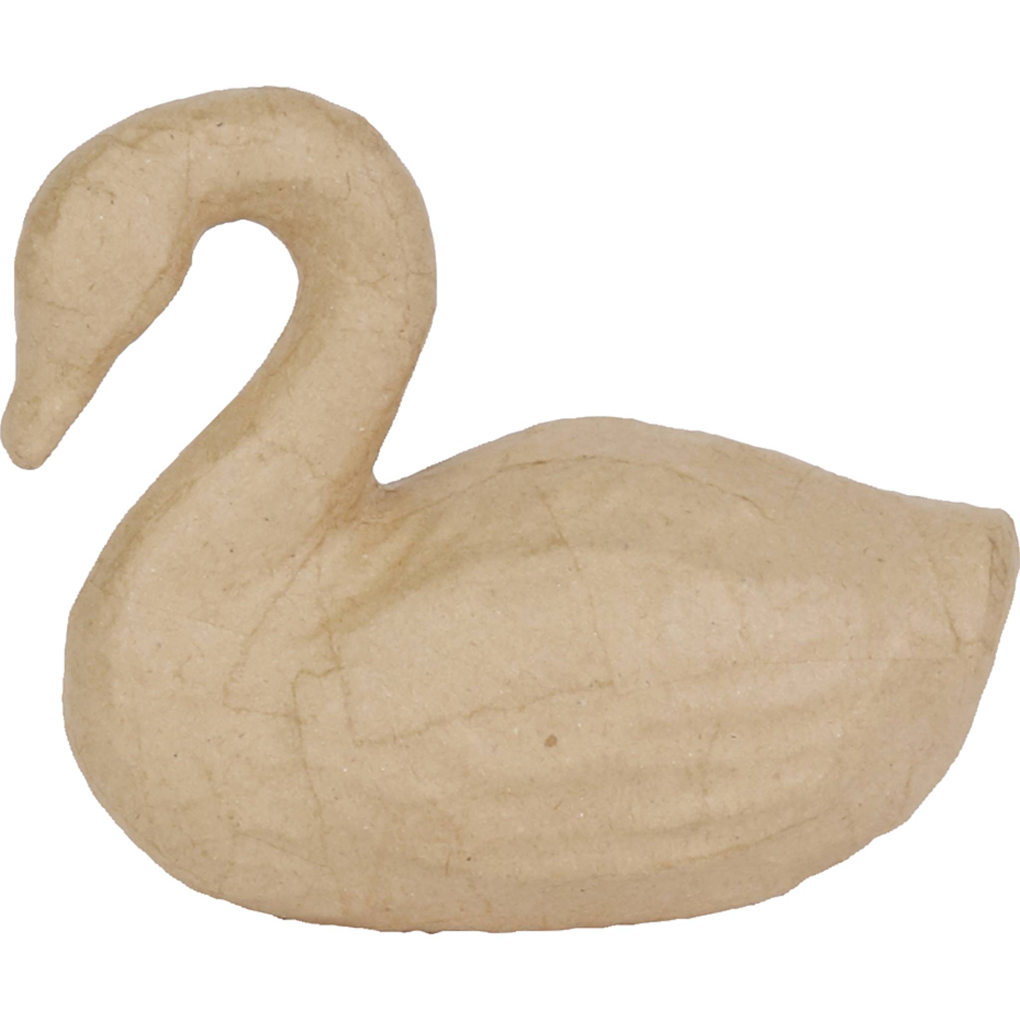 Décopatch Kleines Pappmaché, braun, Schwan 14cm - Kartonbraun SA192C