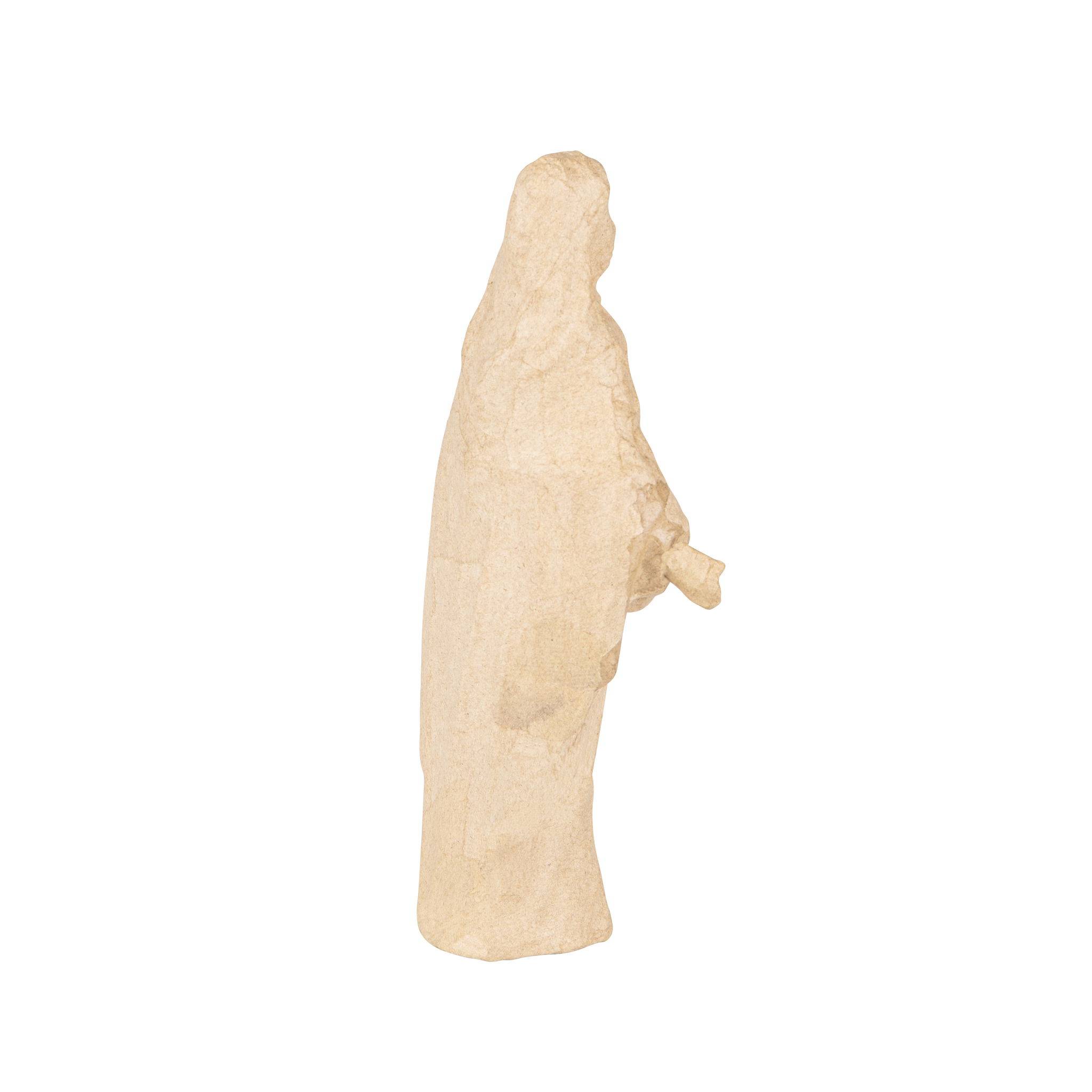 Décopatch Braunes Pappmaché, Jungfrau Maria 12x5,5x22,5 cm - Kartonbraun SA237C
