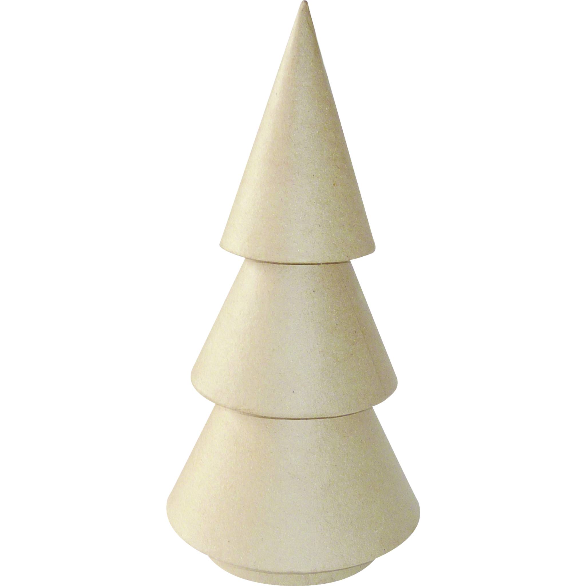 Décopatch Braunes Pappmaché, Weihnachtsbaum 30,5cm - Kartonbraun NO002O