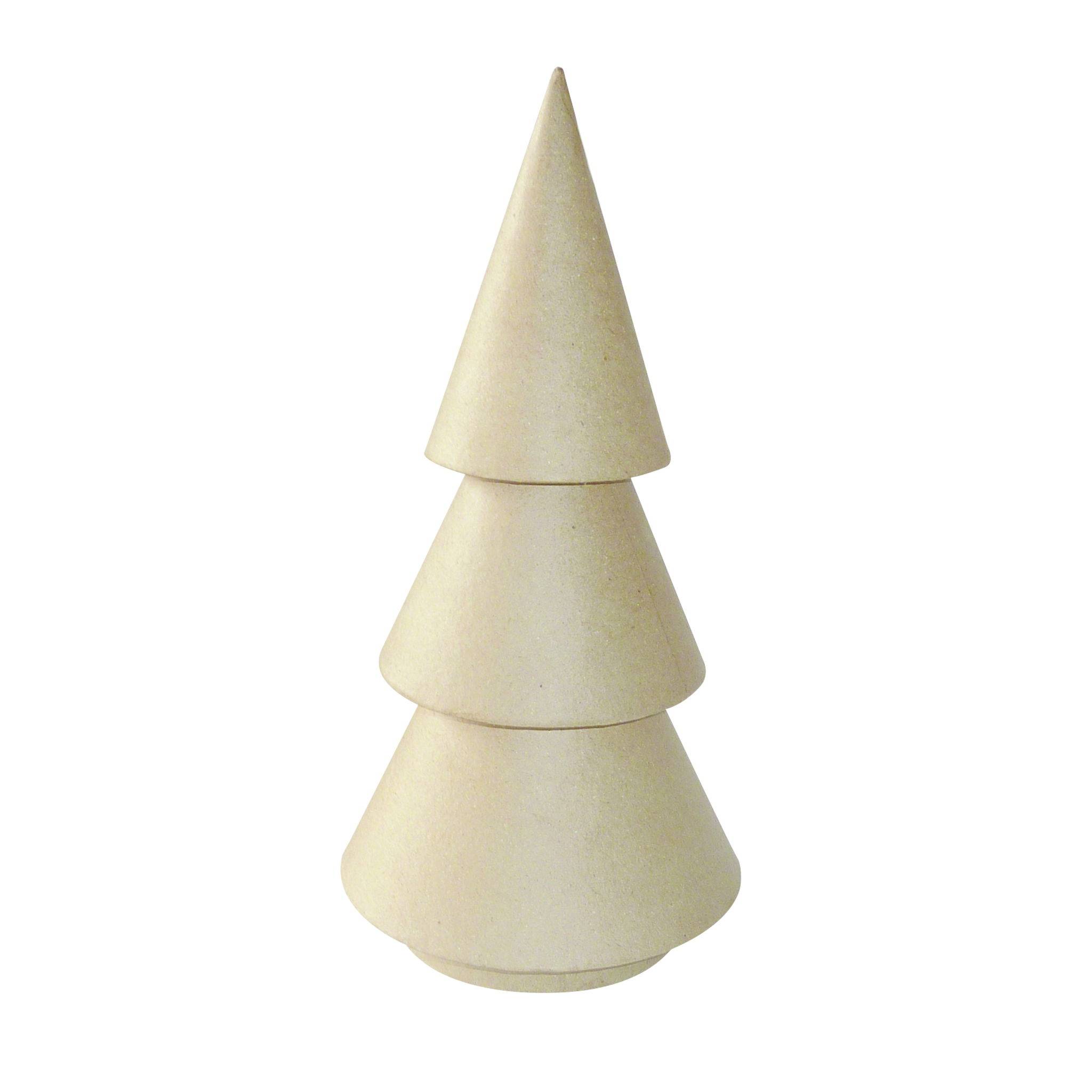 Décopatch Braunes Pappmaché, Weihnachtsbaum 30,5cm - Kartonbraun NO002O