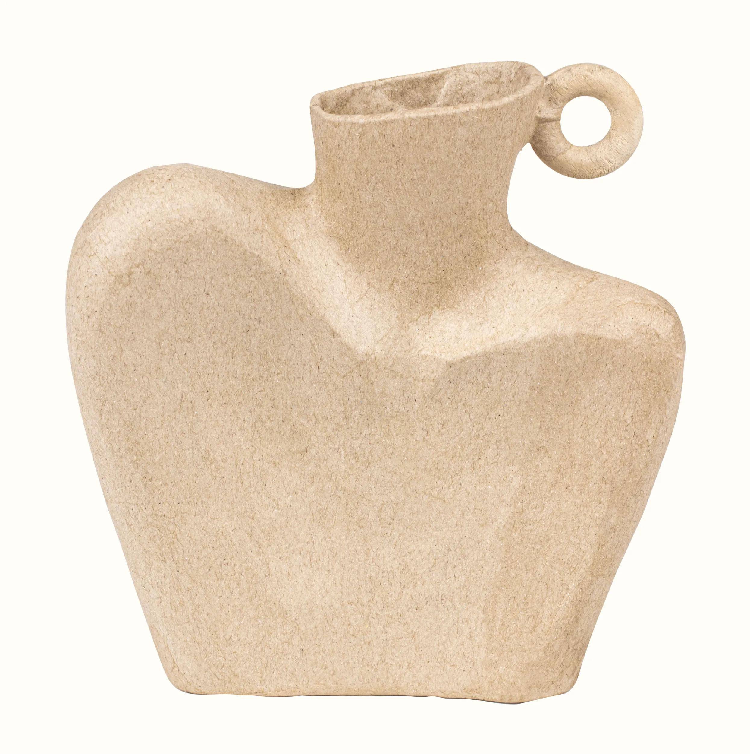 Décopatch Pappmaché, Vase, Frauschulter 14x4,5x14,5cm, Kartonbraun HD096C