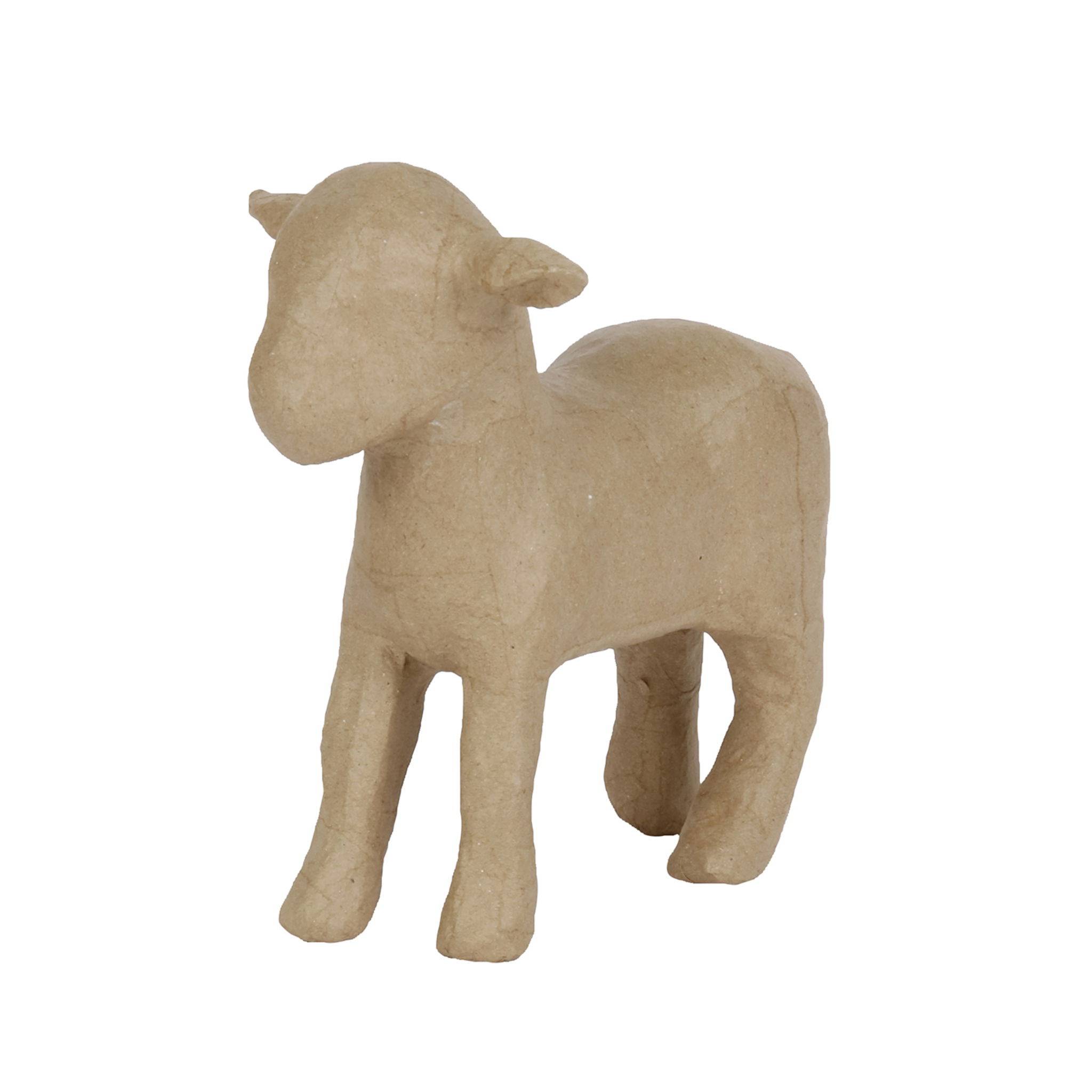 Décopatch Kleines Pappmaché, braun, Zicklein 13cm - Kartonbraun SA165O