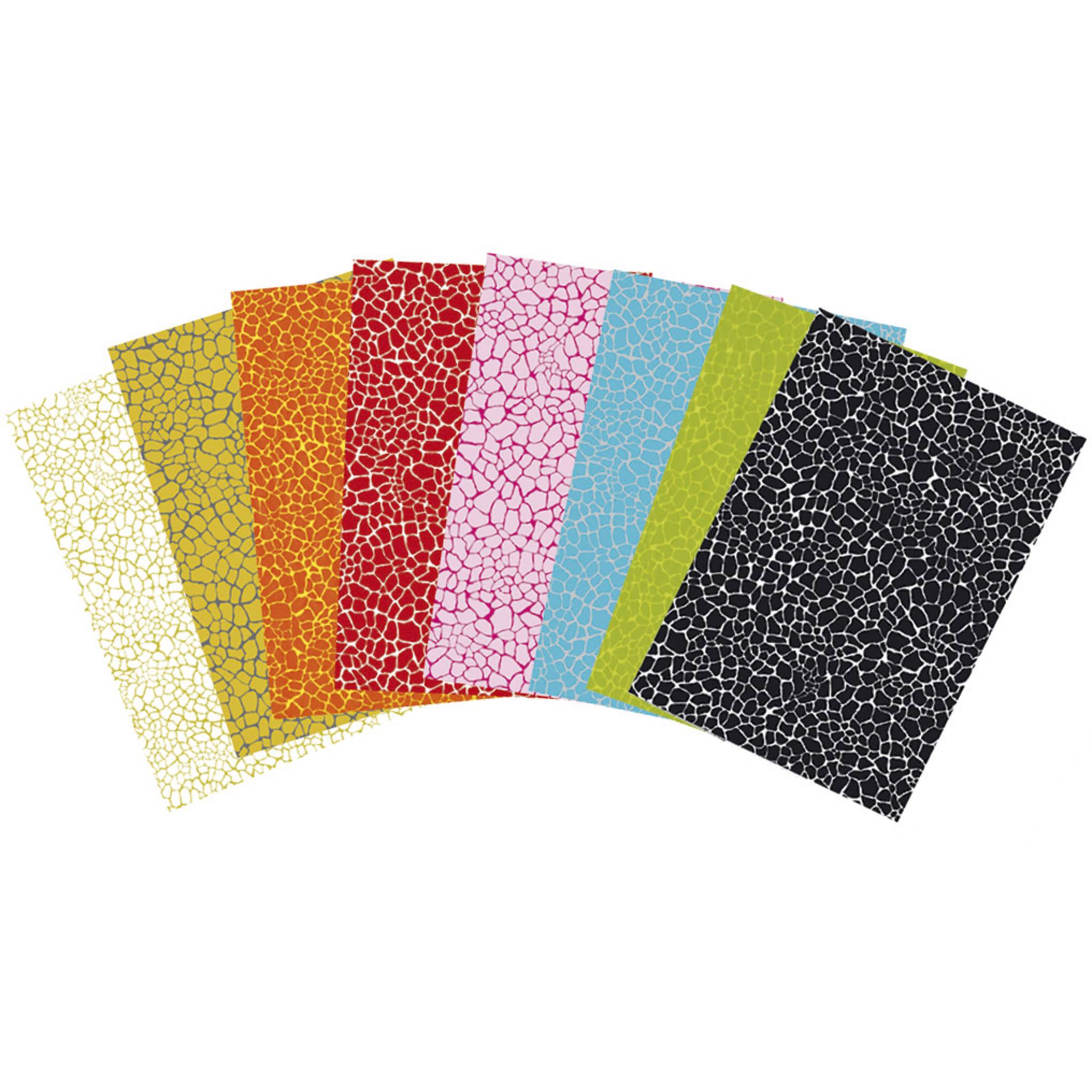 Décopatch Pack. 30 Blatt -Papier 30x40cm 6 Designs Sortierung Mosaik - PS30D18C