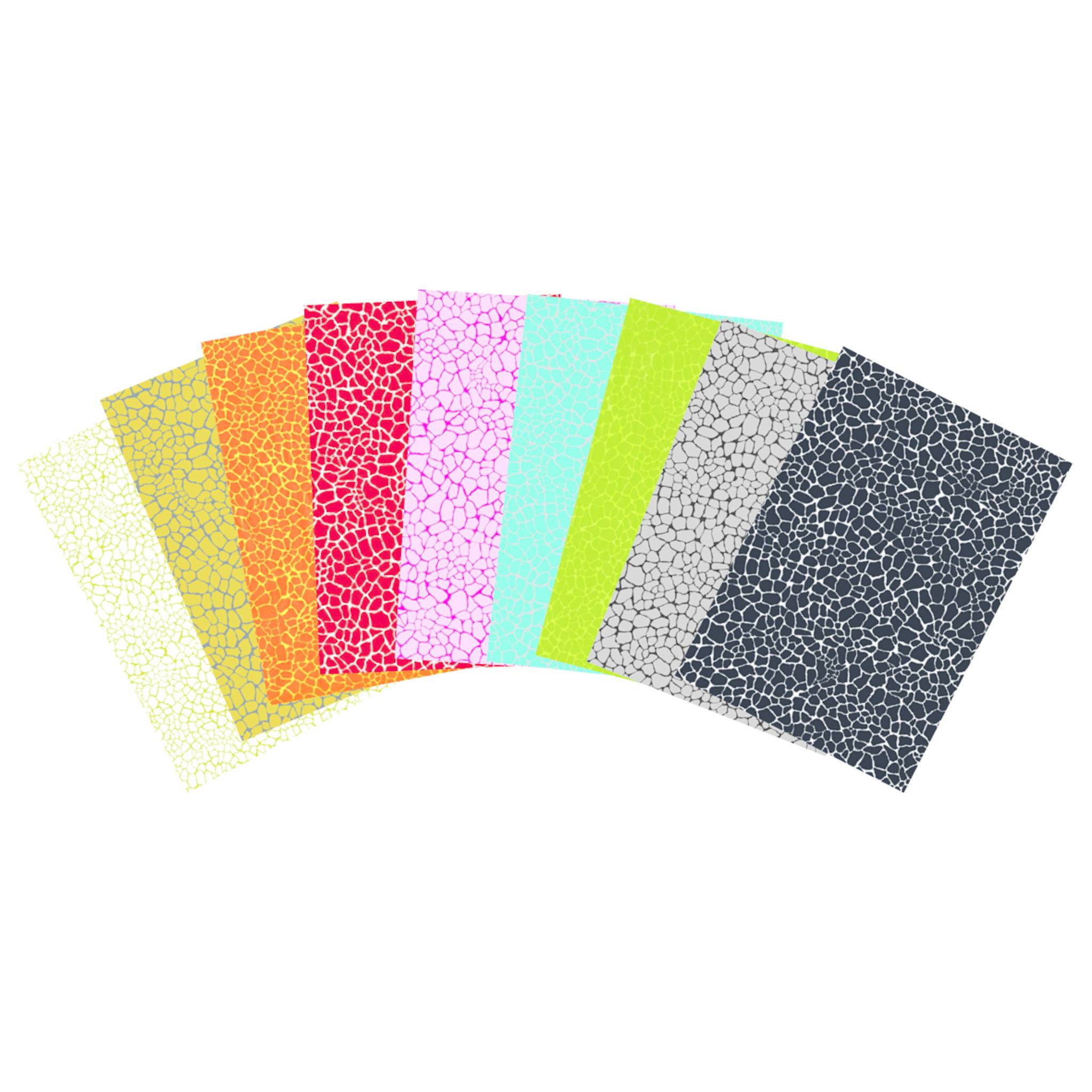 Décopatch Pack. 30 Blatt -Papier 30x40cm 6 Designs Sortierung Mosaik - PS30D18C