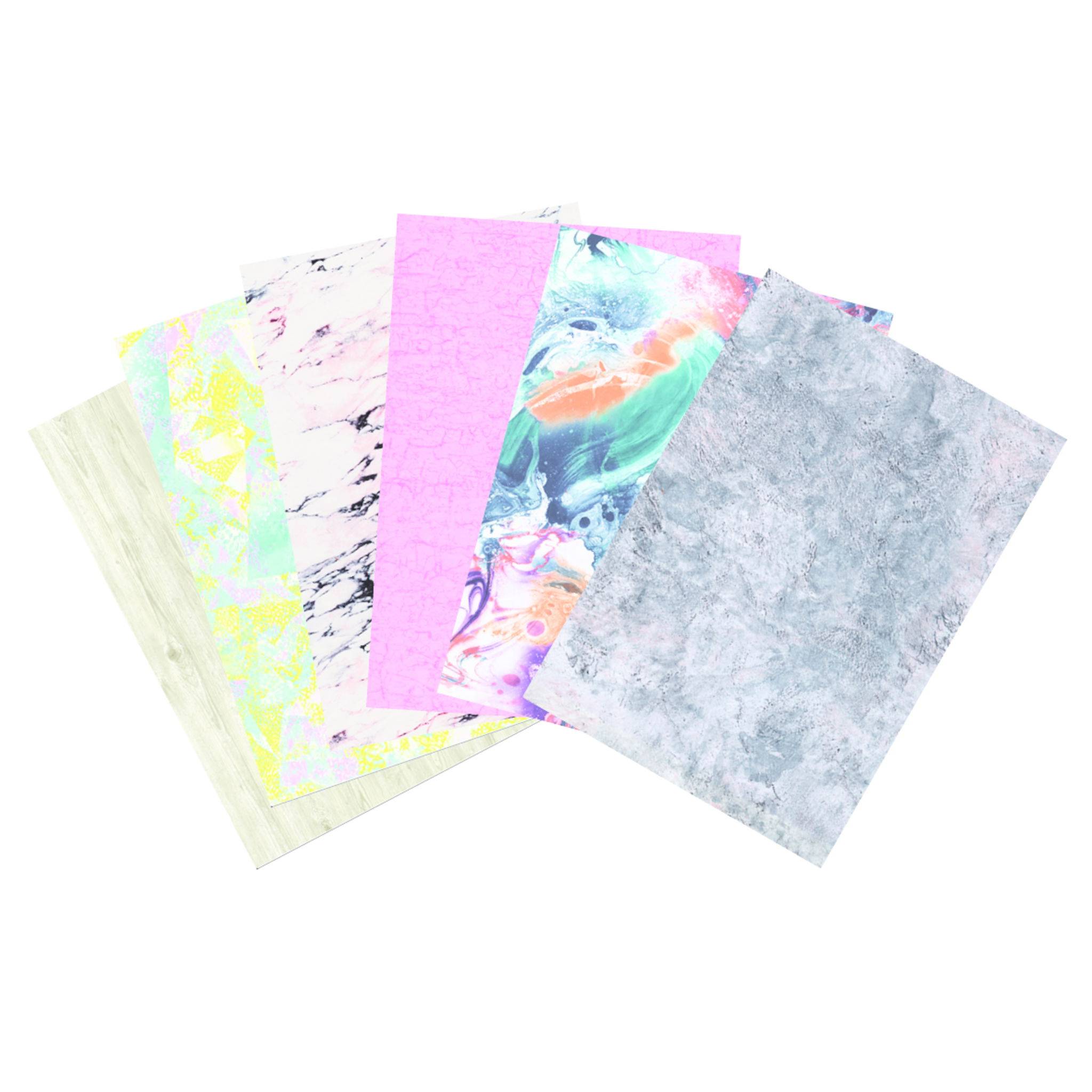 Décopatch Pack. 30 Blatt -Papier 30x40cm 6 Designs Sortierung Pouring - PS30G19C