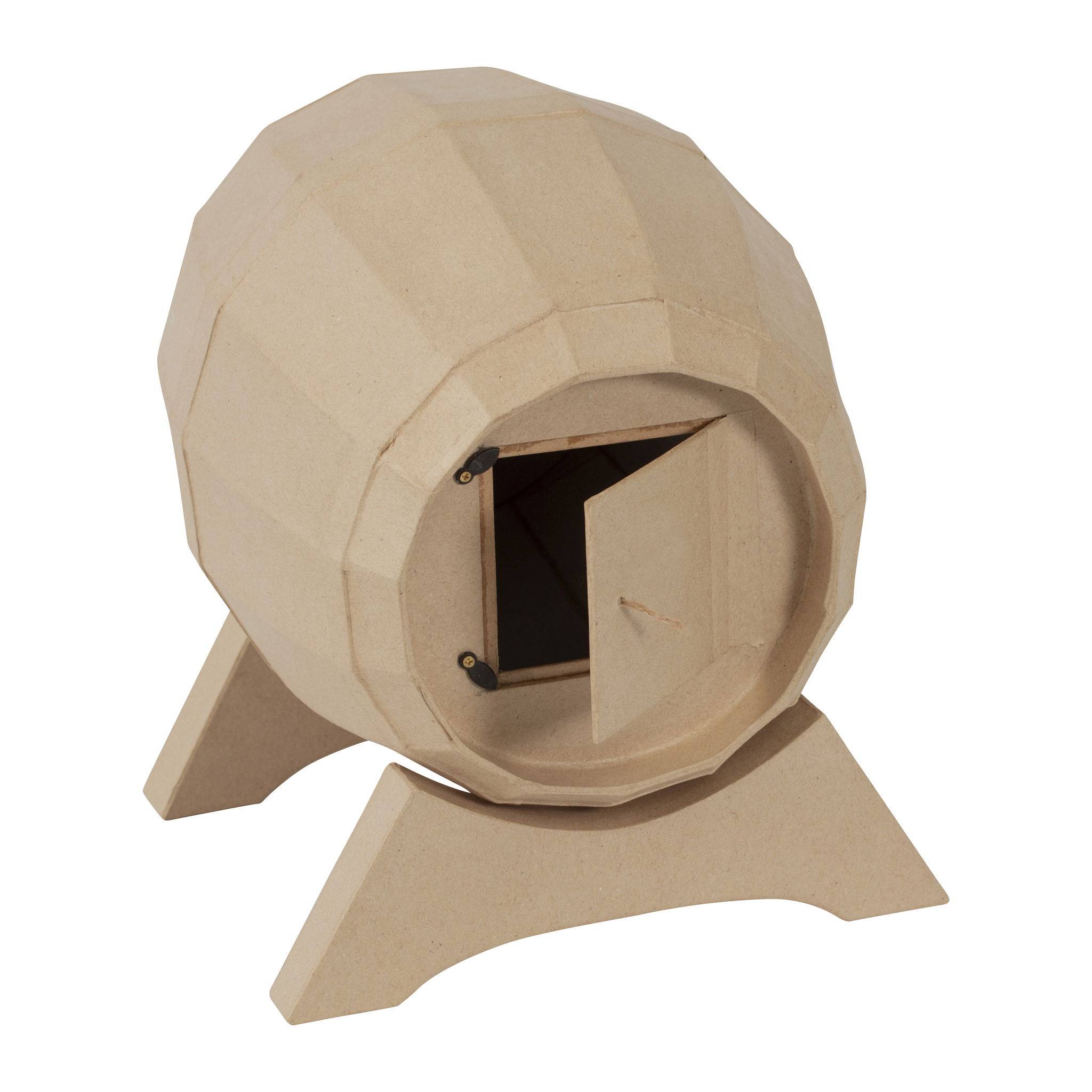 Décopatch Braunes Pappmaché, Urne Fass 25x21x9cm - Kartonbraun EV020C