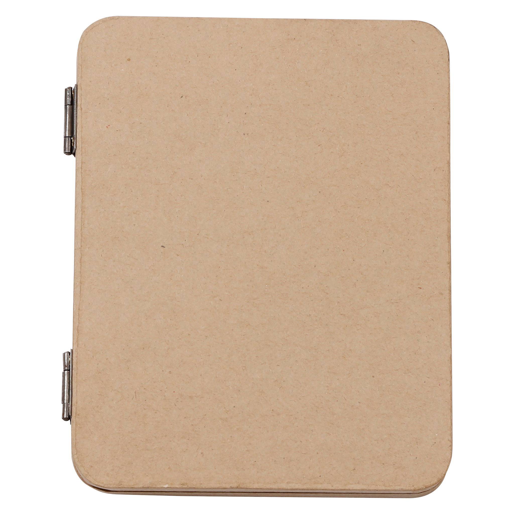 Décopatch Braunes Pappmaché, Doppelrahmen herzförmig - Kartonbraun CD030C