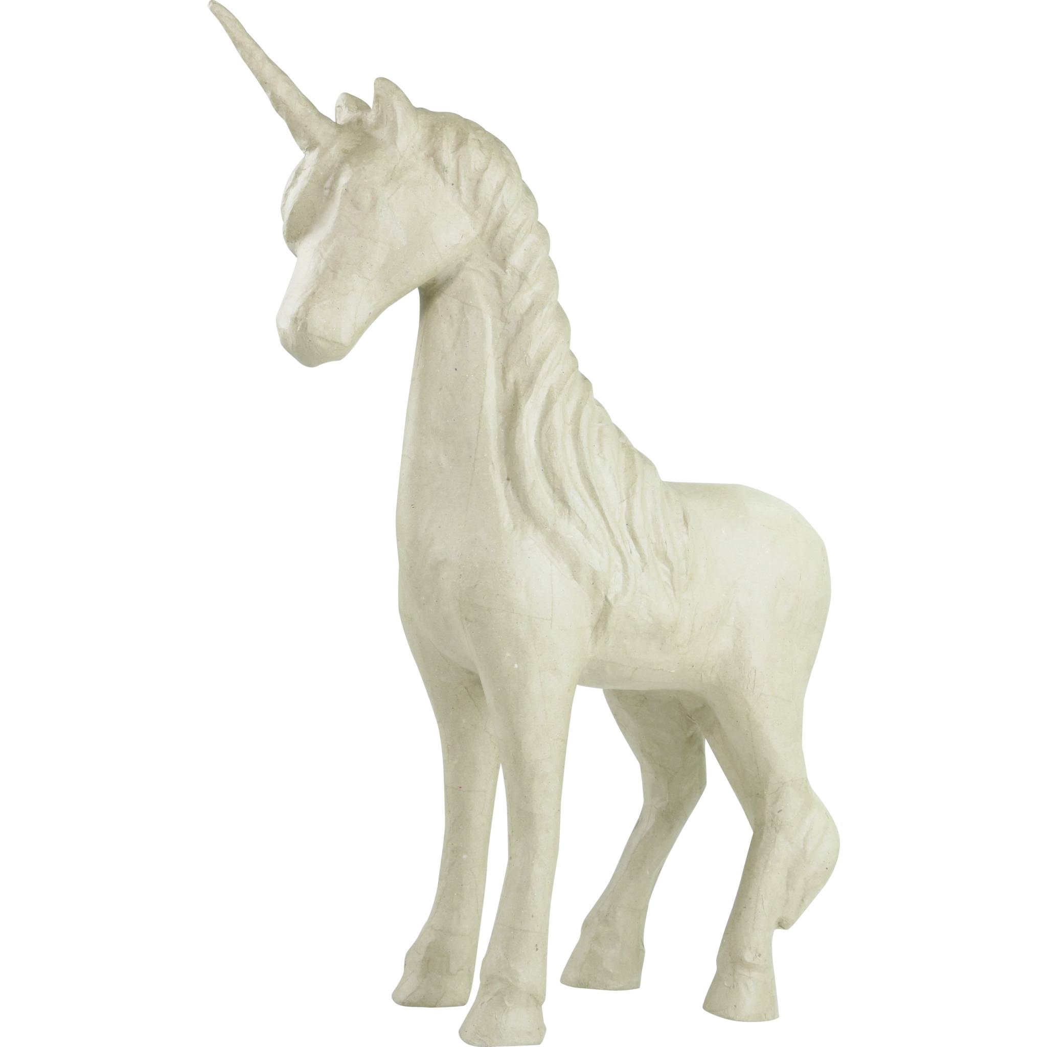Décopatch Braunes Pappmaché, Einhorn 55cm - Kartonbraun LA007O