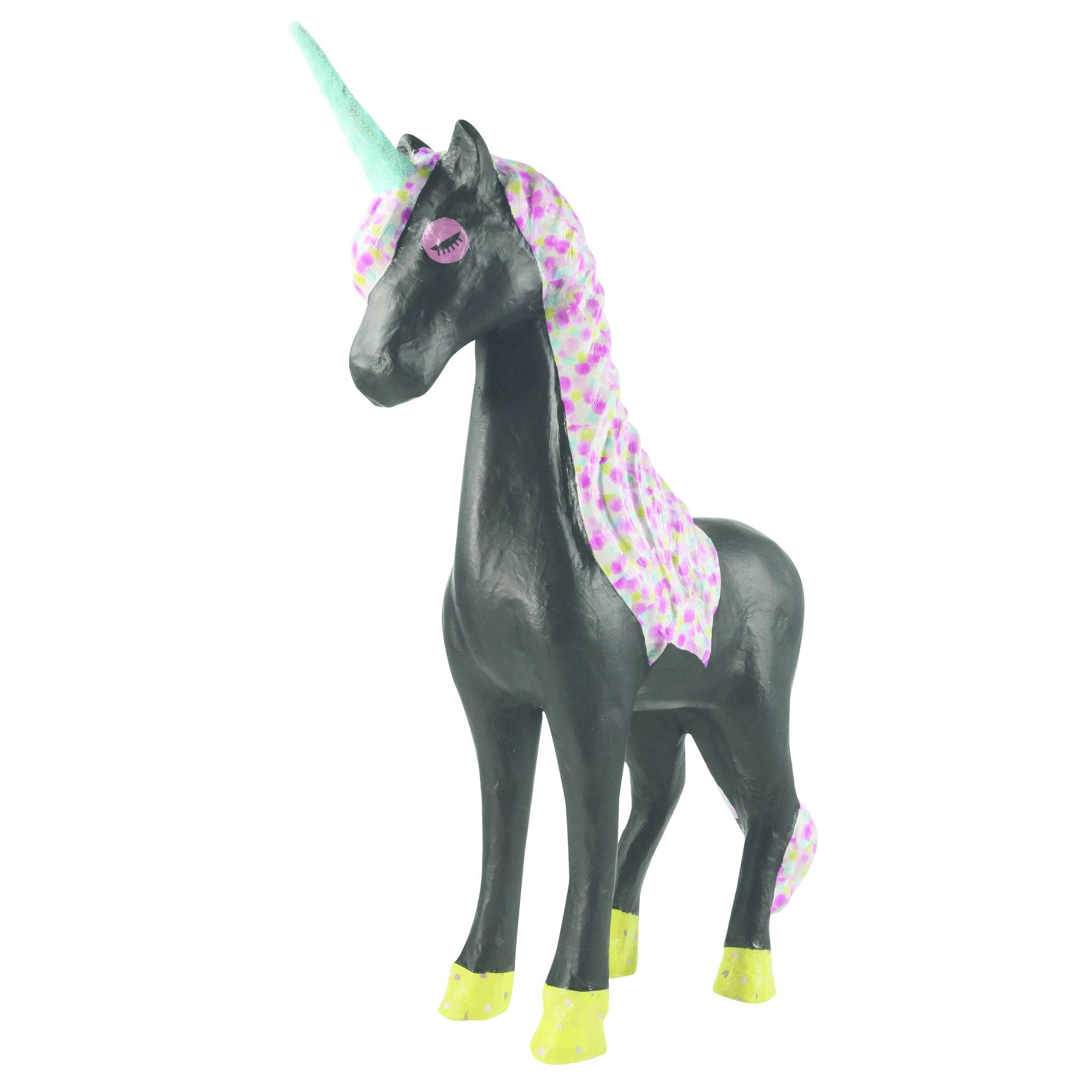 Décopatch Braunes Pappmaché, Einhorn 55cm - Kartonbraun LA007O