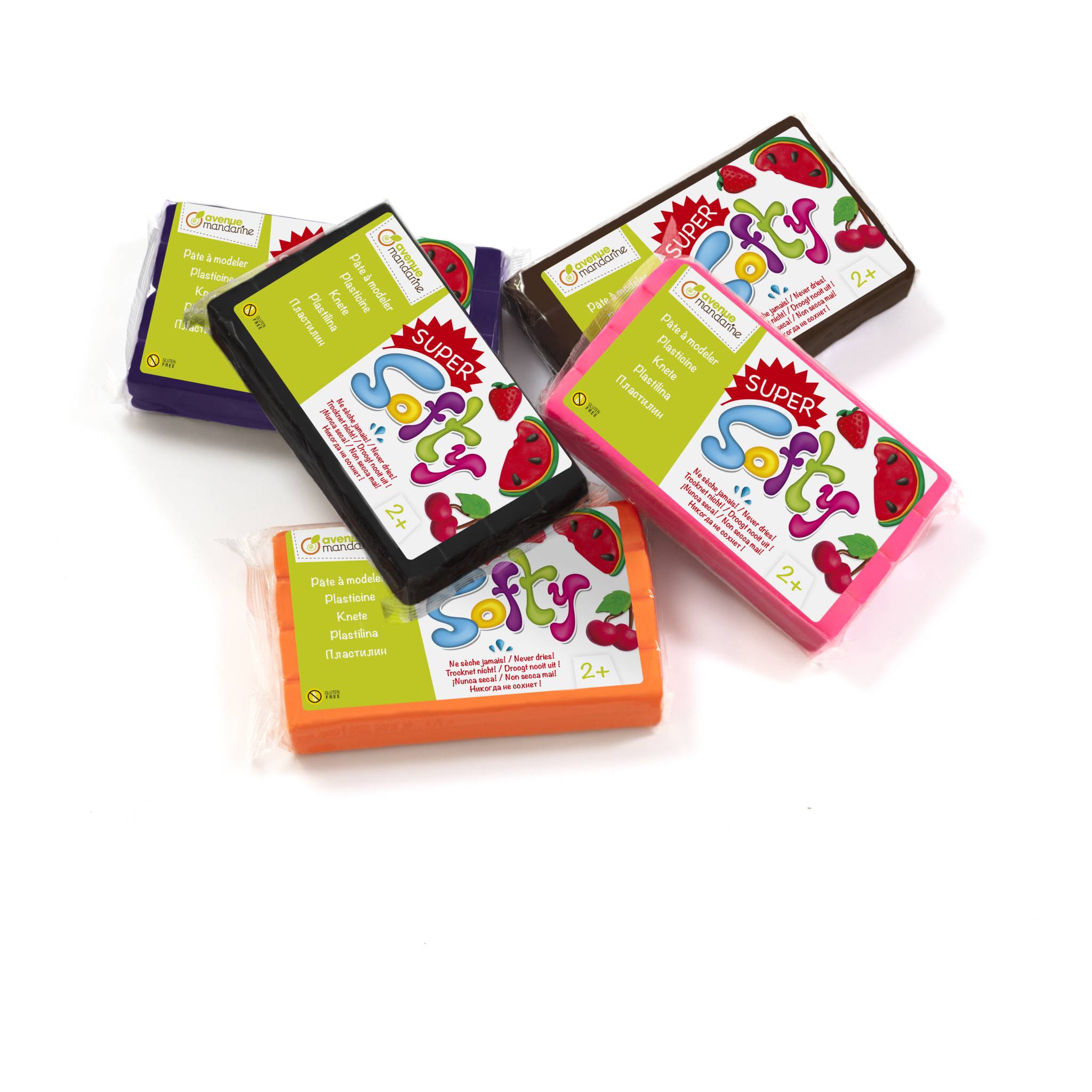 Avenue Mandarine Super Softy Set mit 5 Blöcken 350g, Komplementär SO0880005K02C