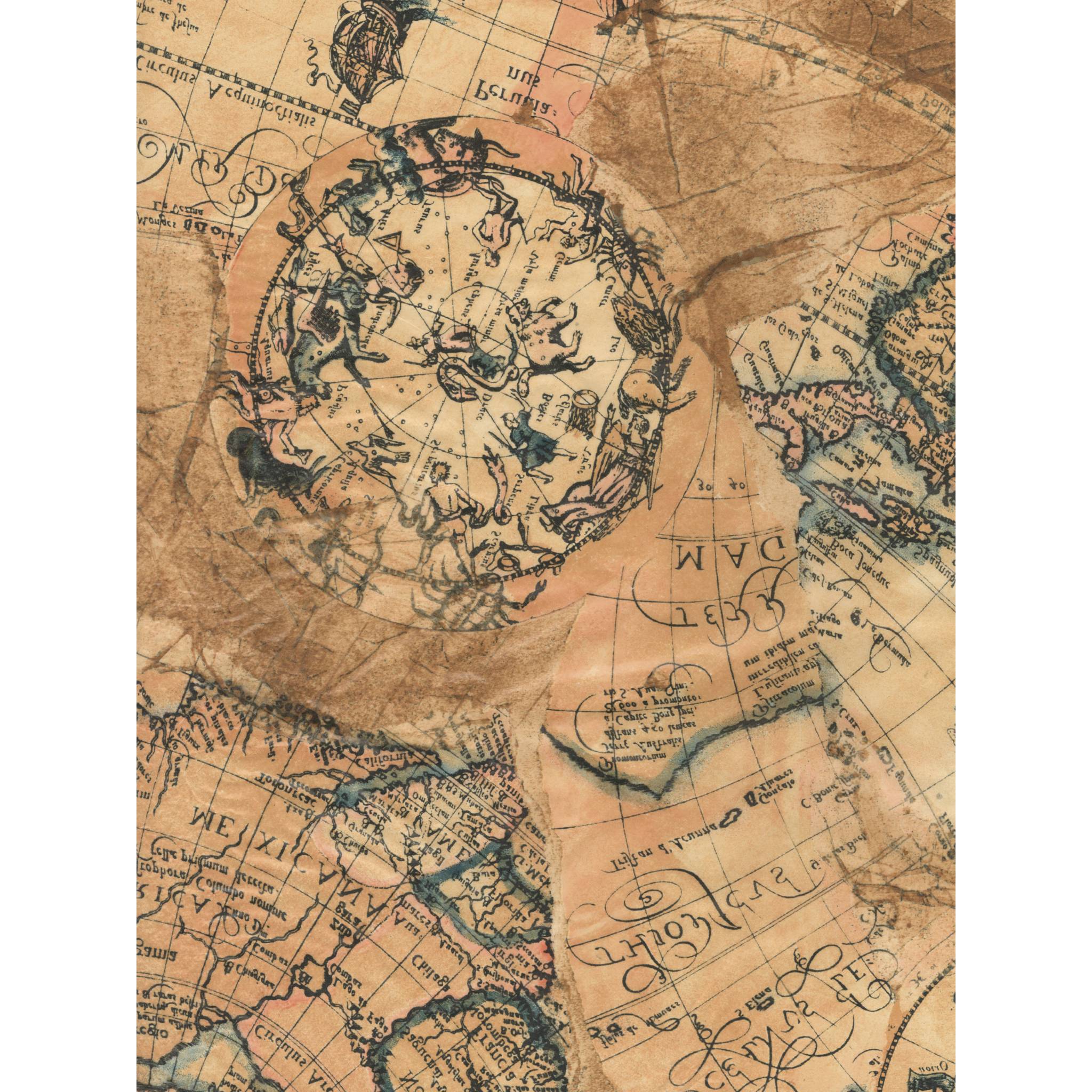 Décopatch Packung 20 Bl Décopatch-Papier 30x40cm, Motiv Nr. 806 Braun| FDA806C