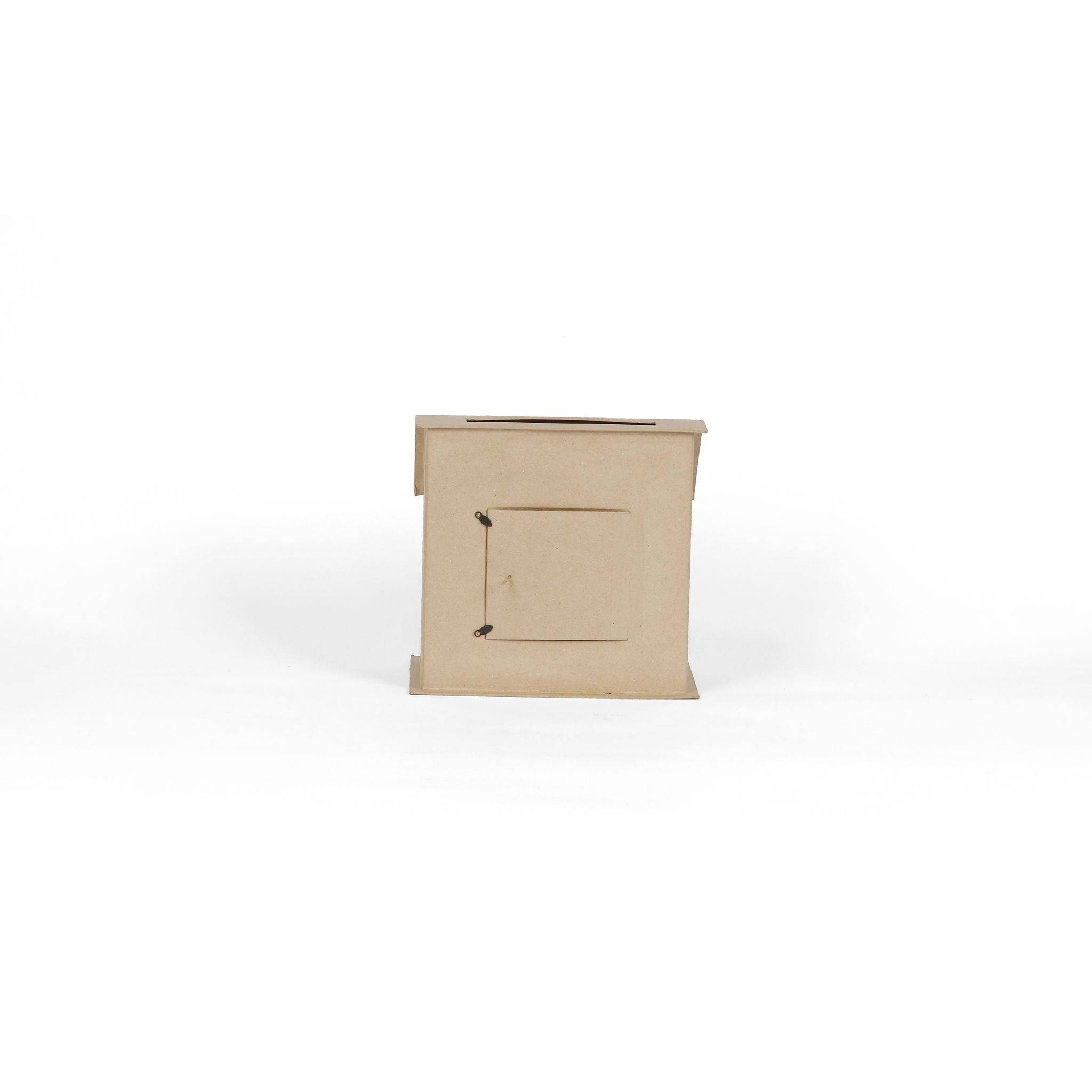 Décopatch Braunes Pappmaché, Urne Haus 15x26x24,5cm - Kartonbraun EV018C