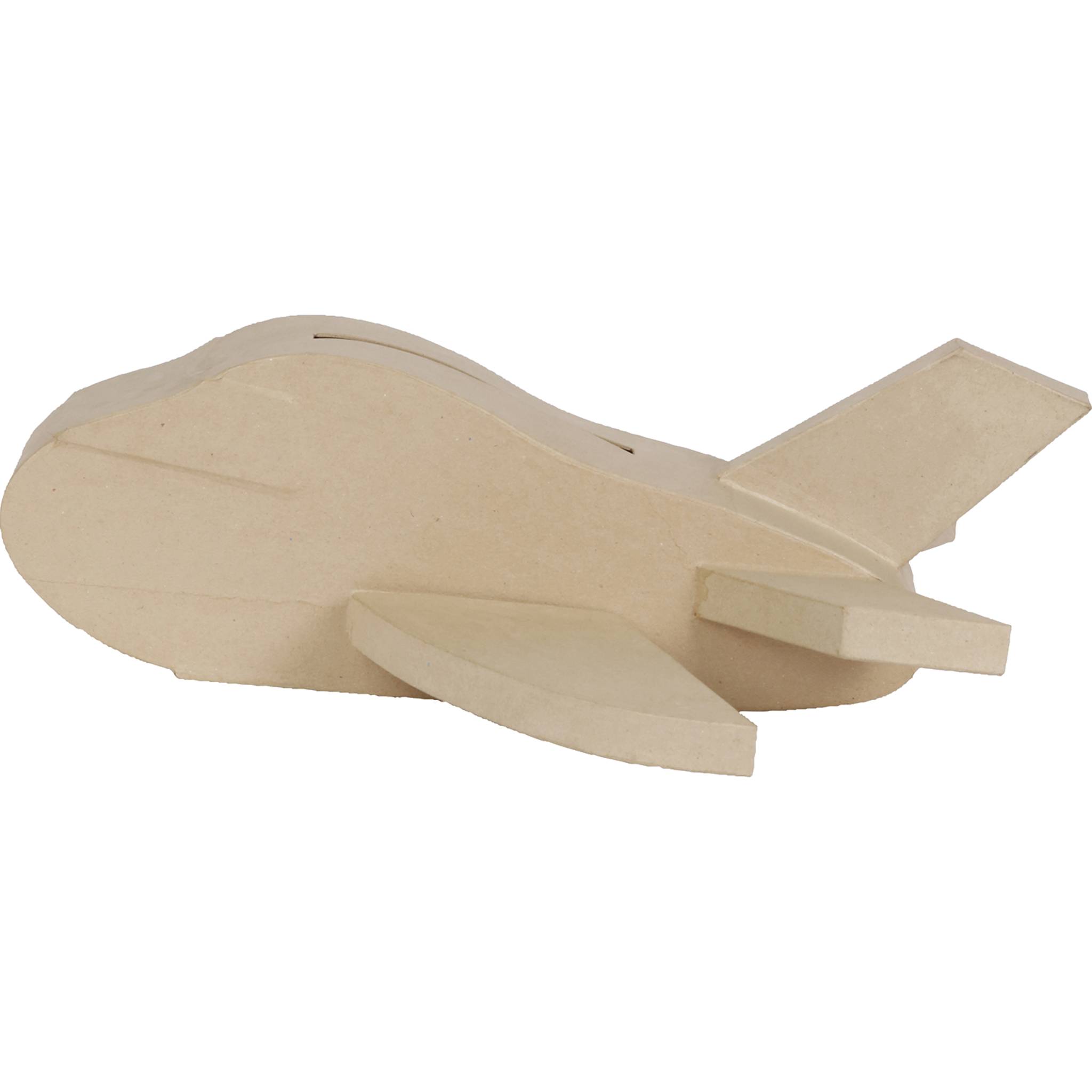 Décopatch Braunes Pappmaché, Urne Flugzeug - Kartonbraun EV019C