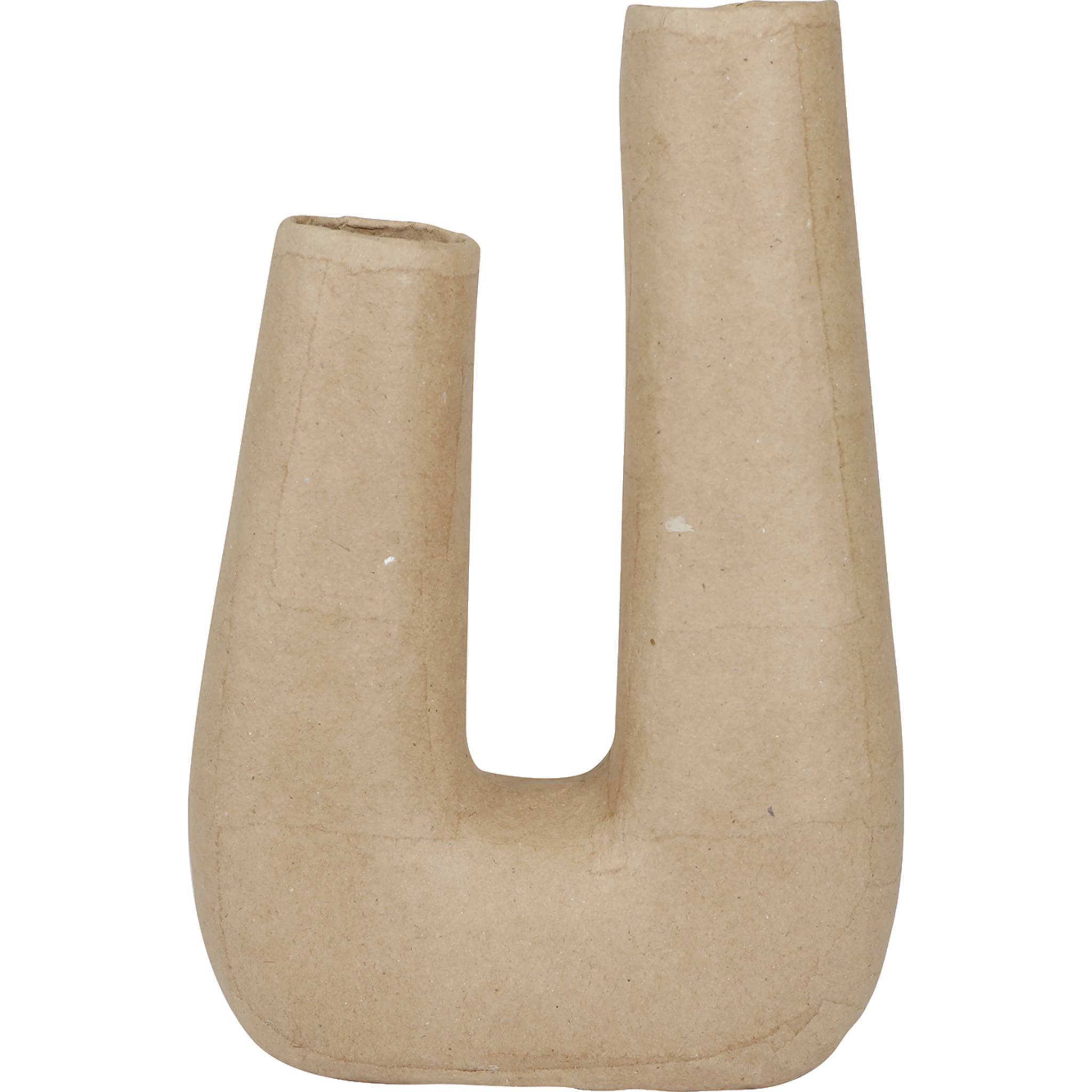 Décopatch Braunes Pappmaché, Doppelvase 25cm, wasserfest - Kartonbraun HD085C