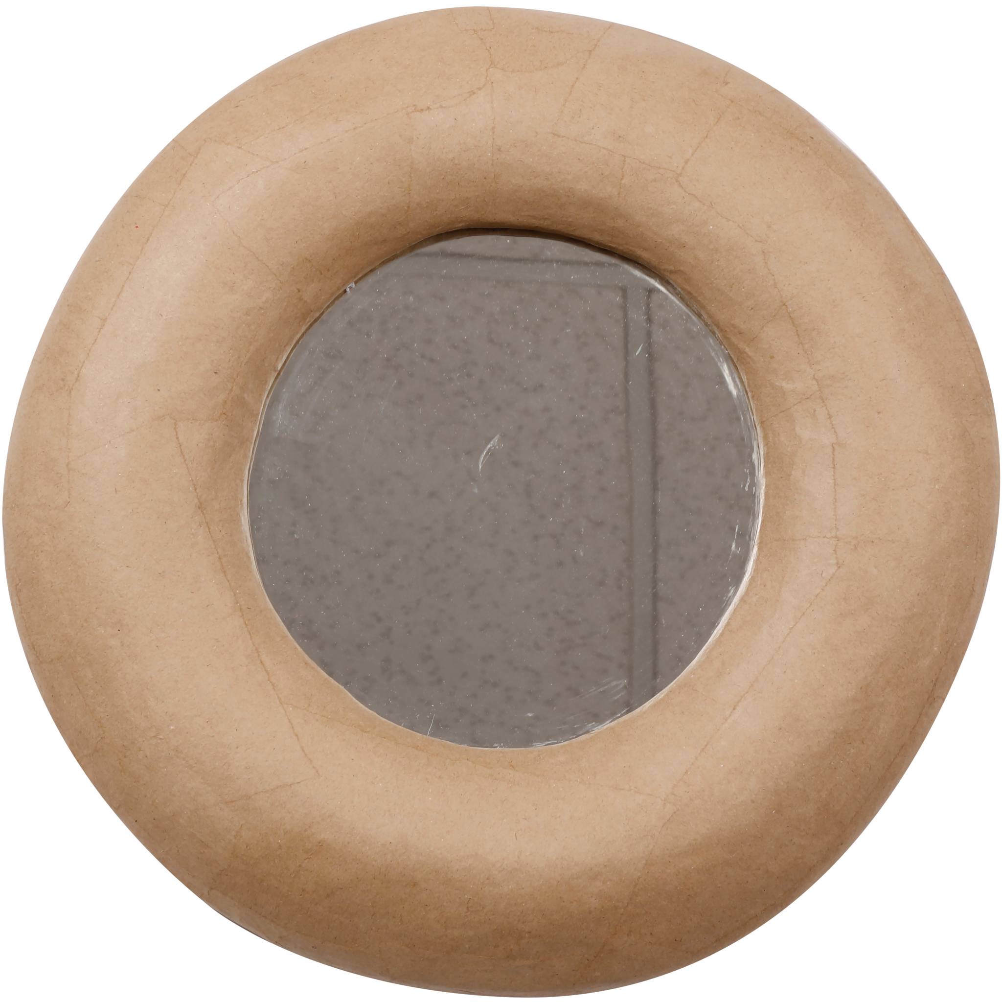 Décopatch Braunes Pappmaché, runder Spiegel zum Aufhängen - Kartonbraun HD082C