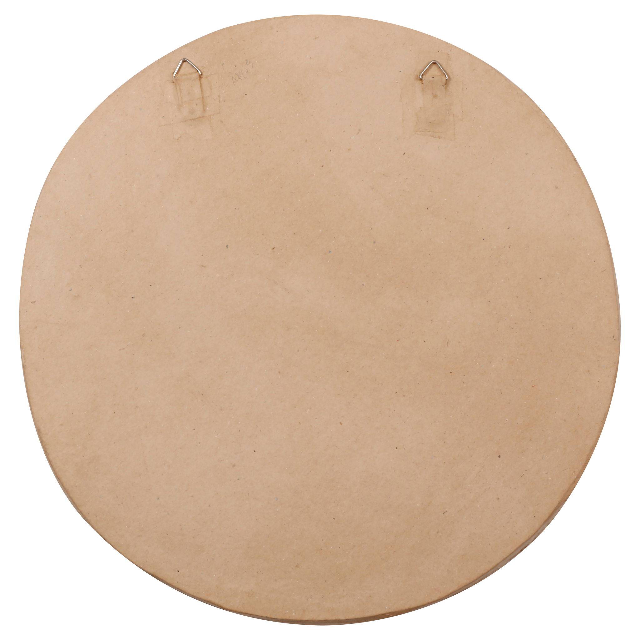 Décopatch Braunes Pappmaché, runder Spiegel zum Aufhängen - Kartonbraun HD082C
