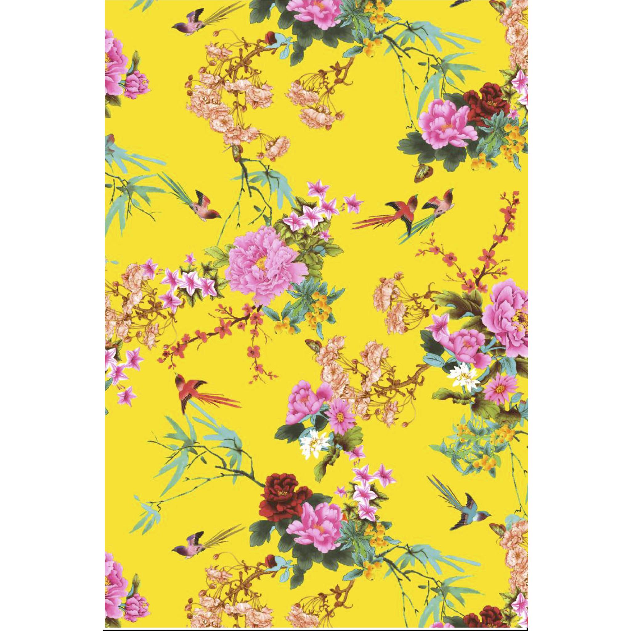 Décopatch Packung mit 20 Bl Décopatch-Papier 30x40cm, Motiv Nr. 750 Gelb FDA750O