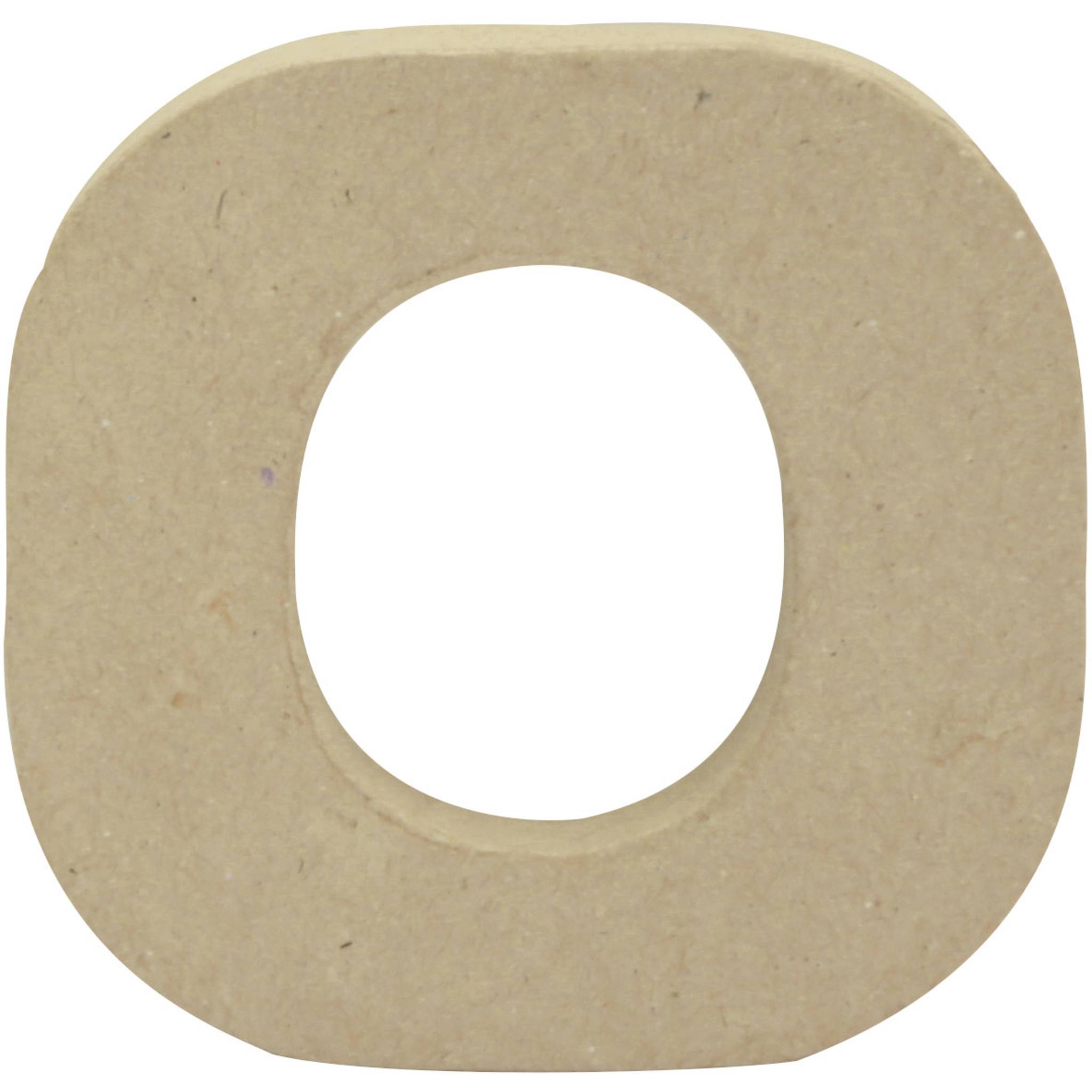 Décopatch 5x Pappmaché Kraft, kleiner Buchstabe o 1,5x9x8,5cm Kartonbraun AC827C