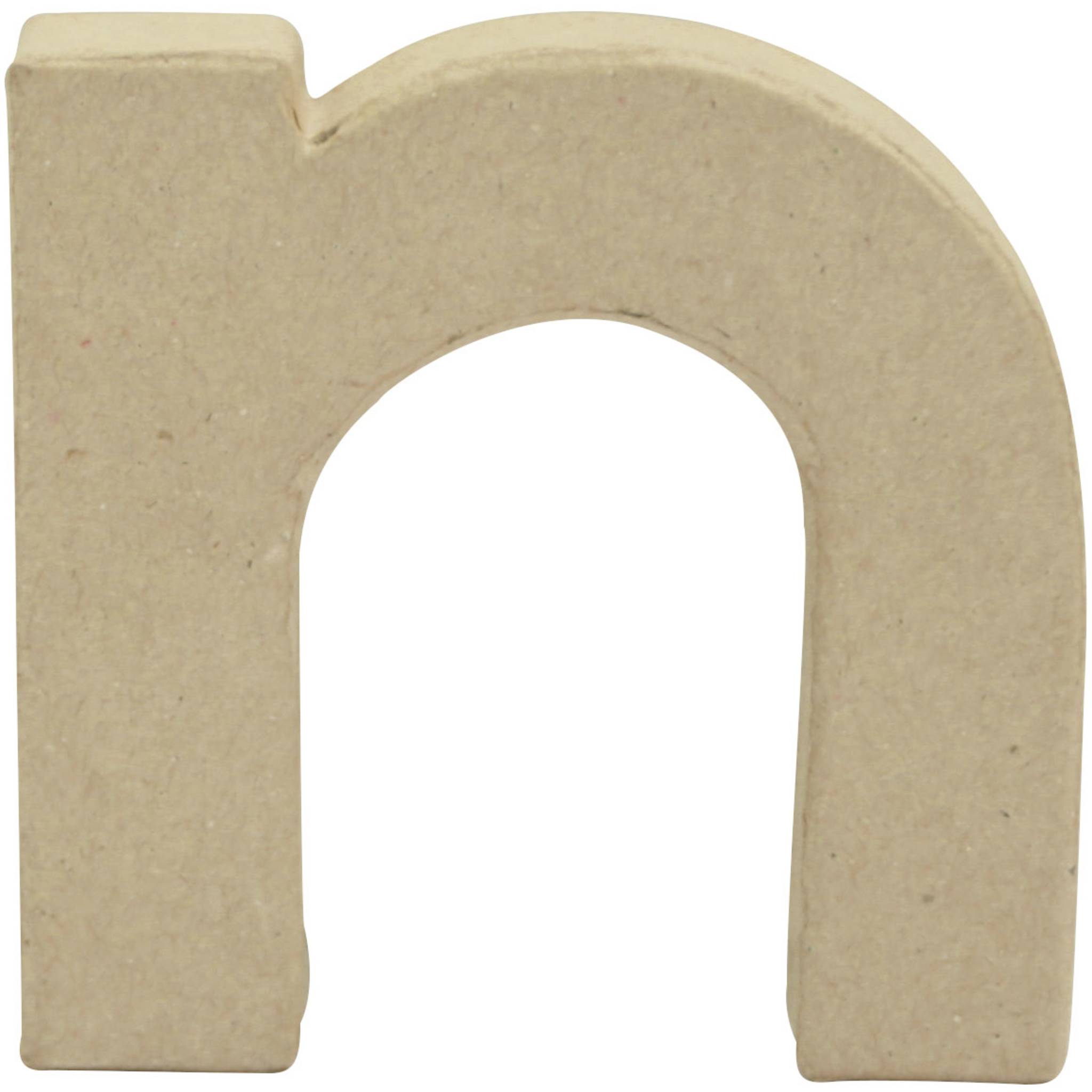 Décopatch 5x Pappmaché Kraft, Buchstabe n 1,5x8,5x8,5cm Kartonbraun AC826C