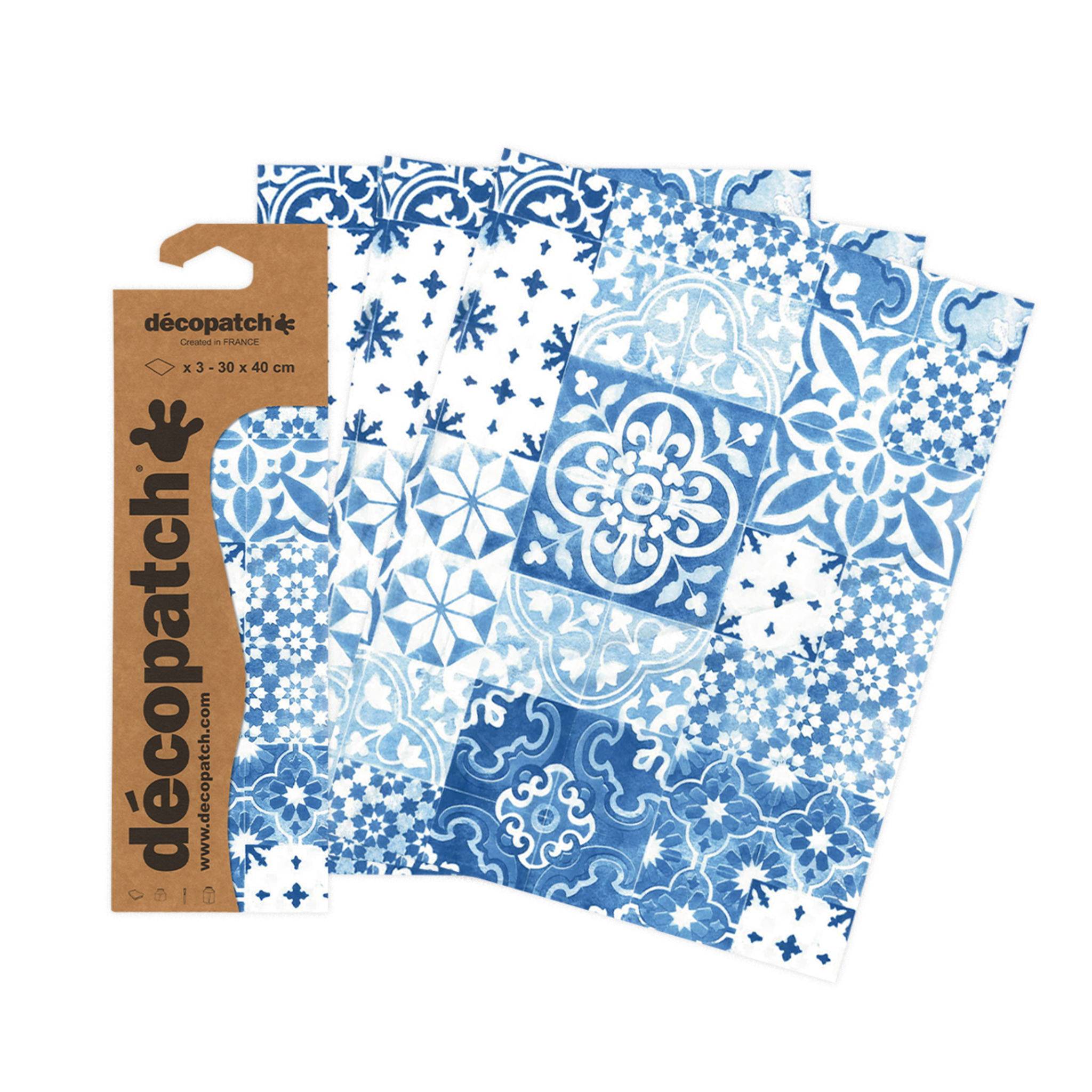 Décopatch 3Bl identisch Verziehrte blau - Optik - C904C