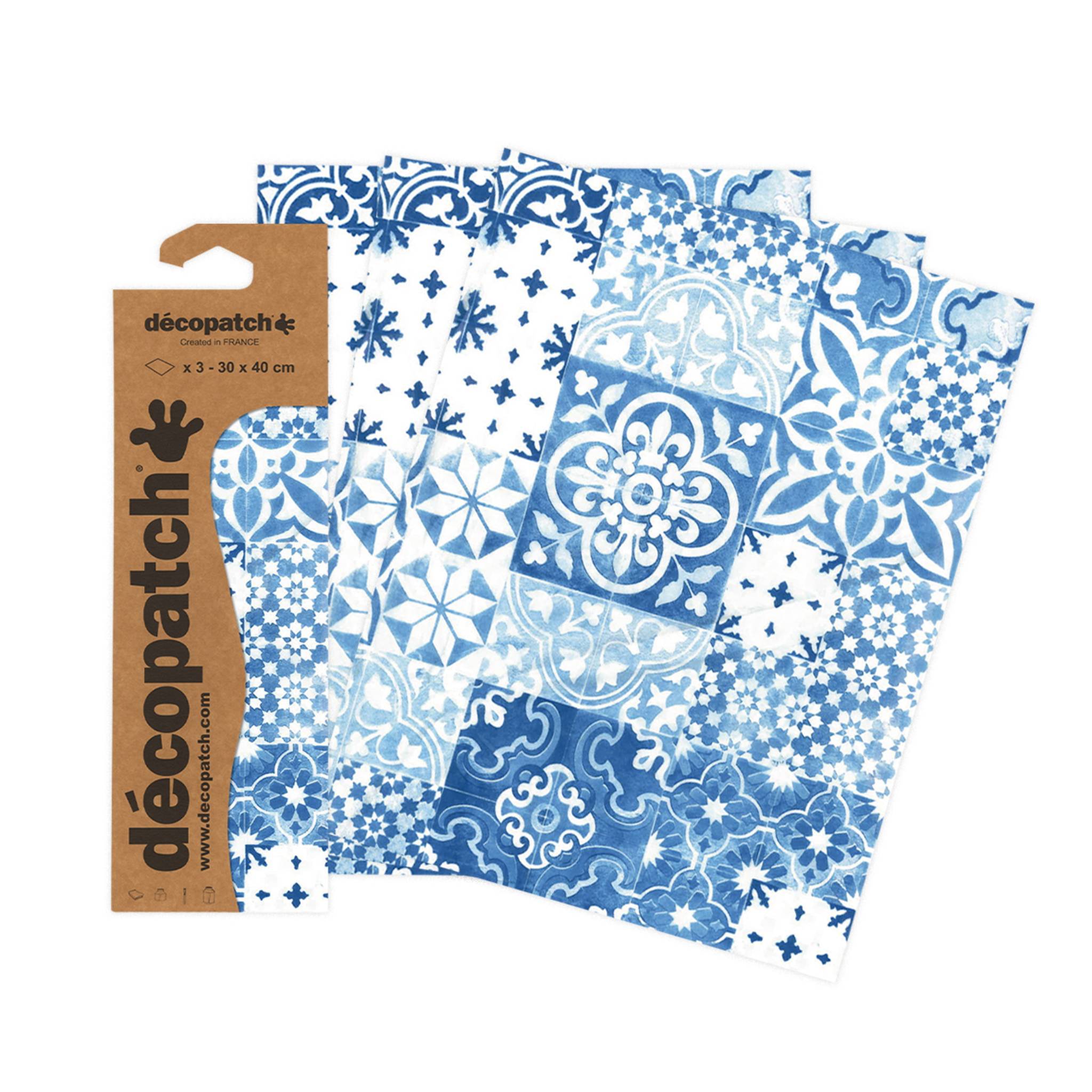 Décopatch 3Bl identisch Verziehrte blau - Optik - C904C